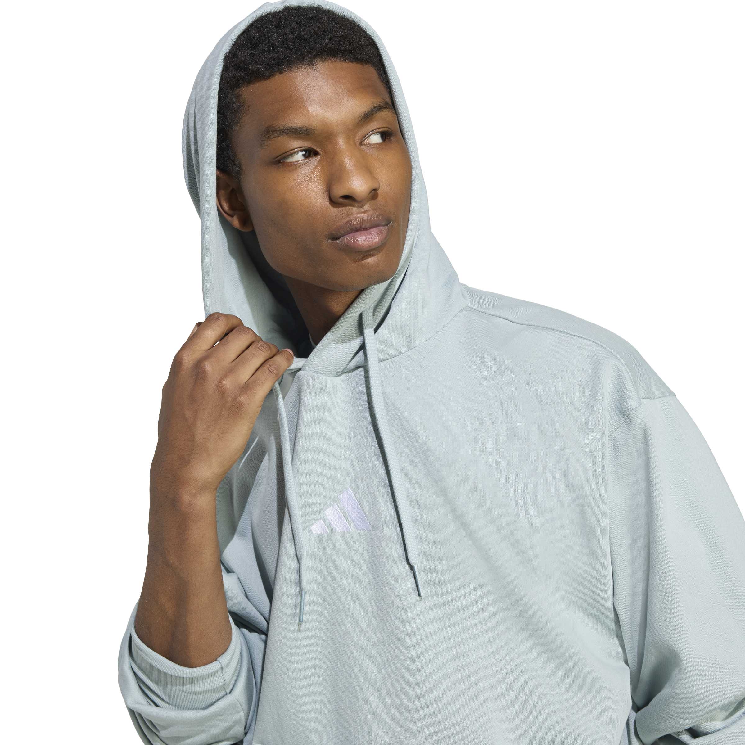 adidas Essentials Feel Cozy Mens Fleece Hoodie