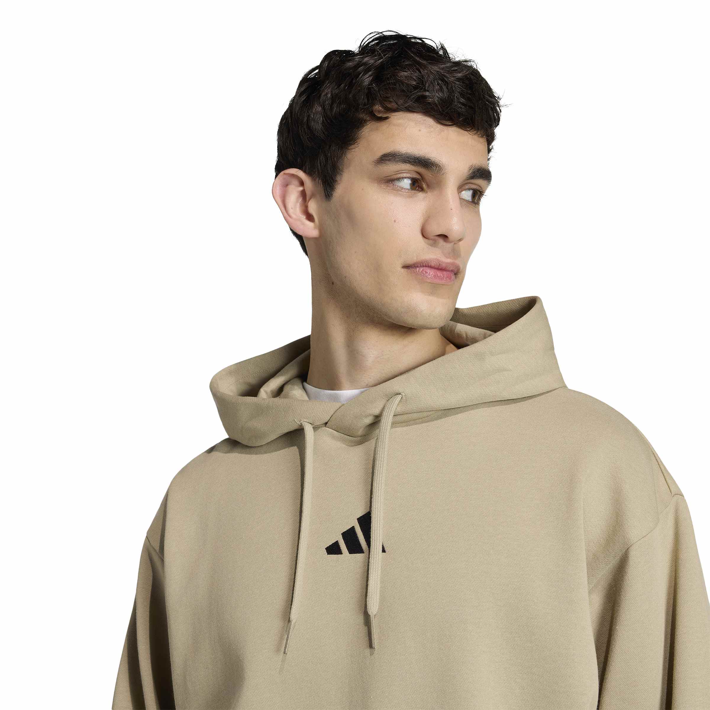 adidas Essentials Feel Cozy Mens Fleece Hoodie