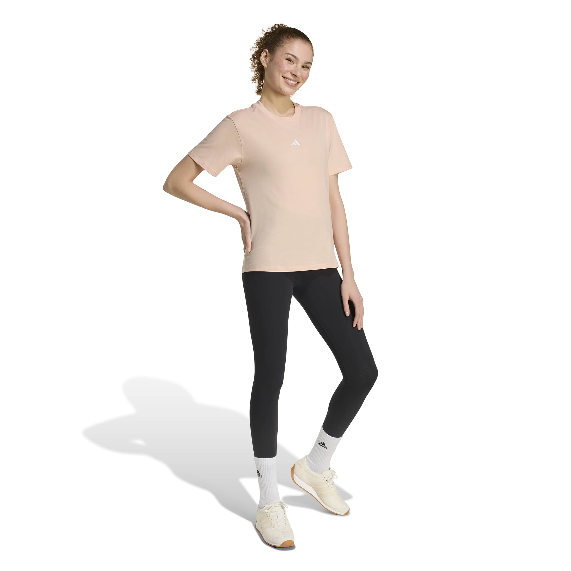 adidas Essentials Small Logo Cotton Womens Tee