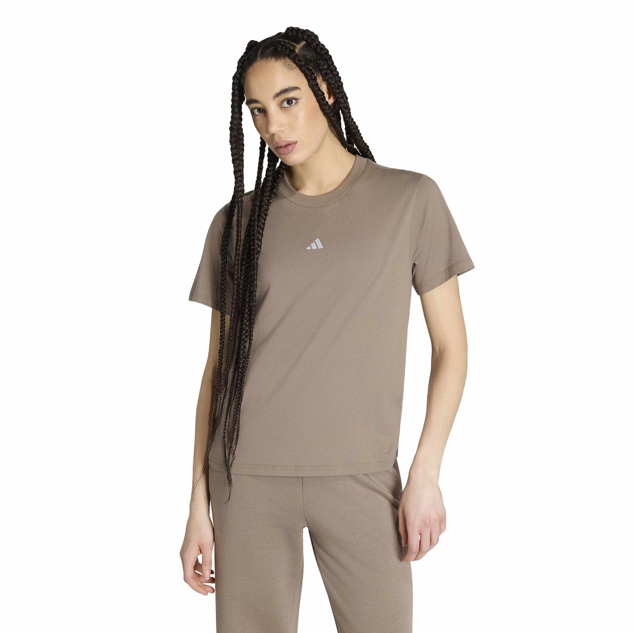 adidas Essentials Small Logo Womens Cotton Tee