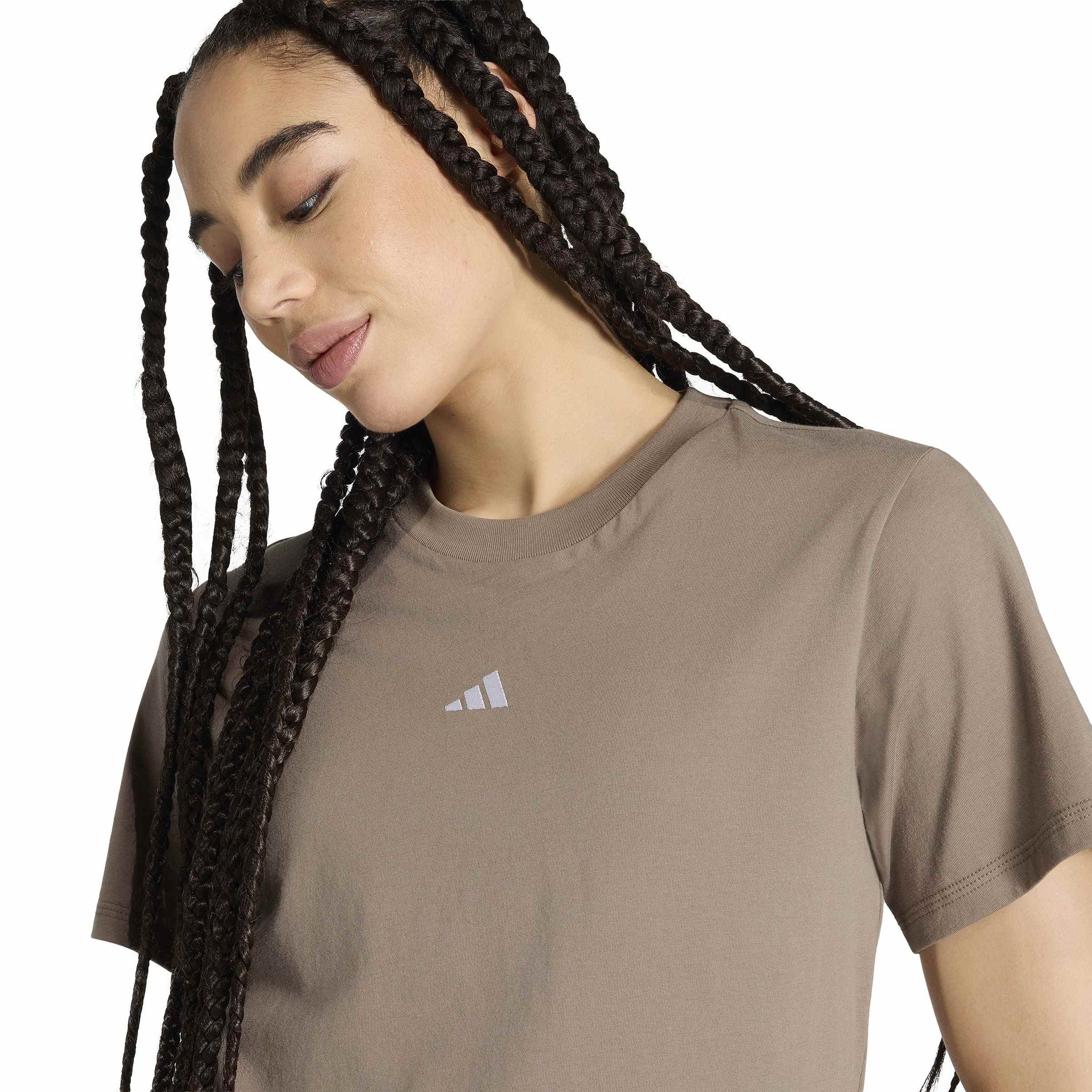 adidas Essentials Small Logo Womens Cotton Tee