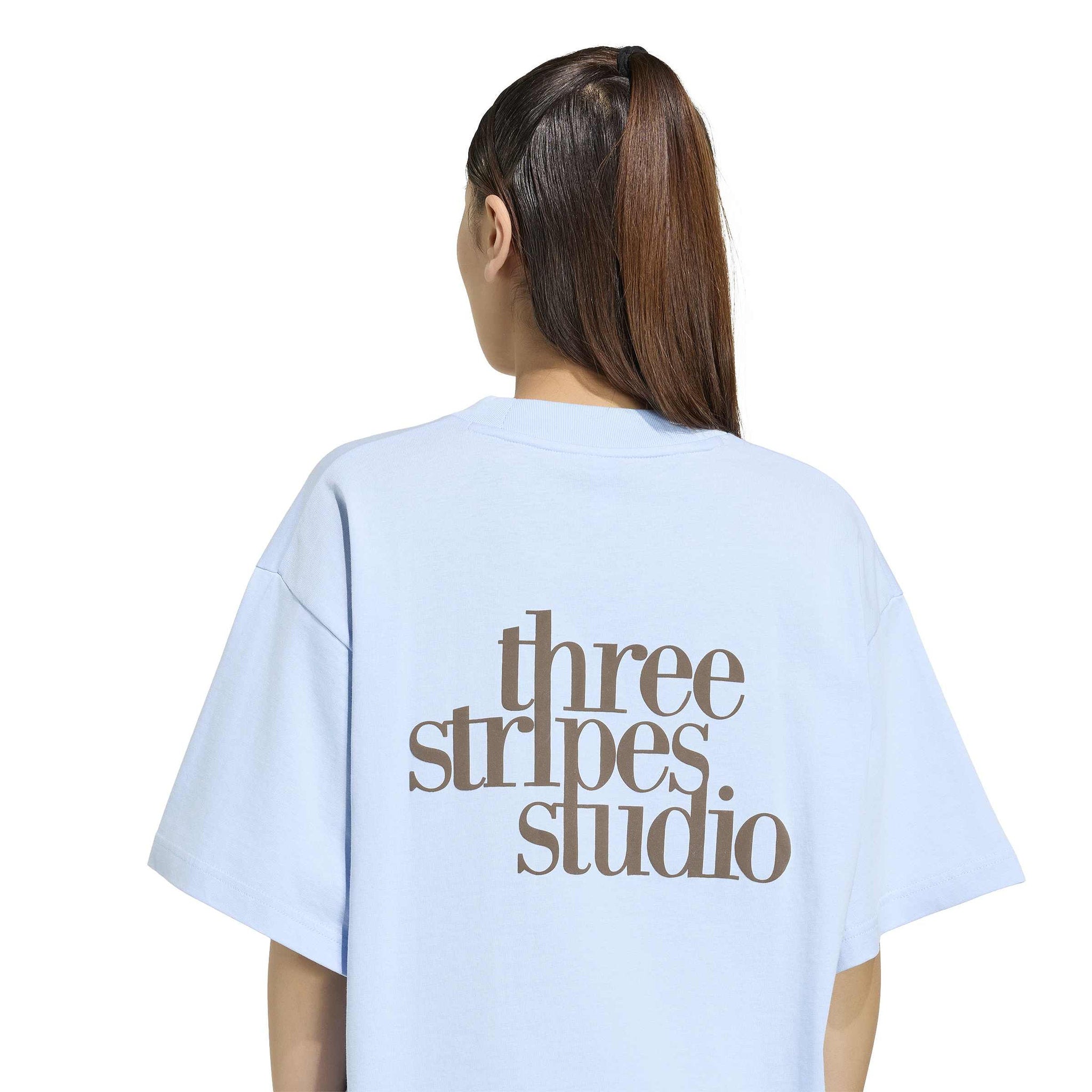 adidas 3 Stripes Studio Womens Boyfriend Tee