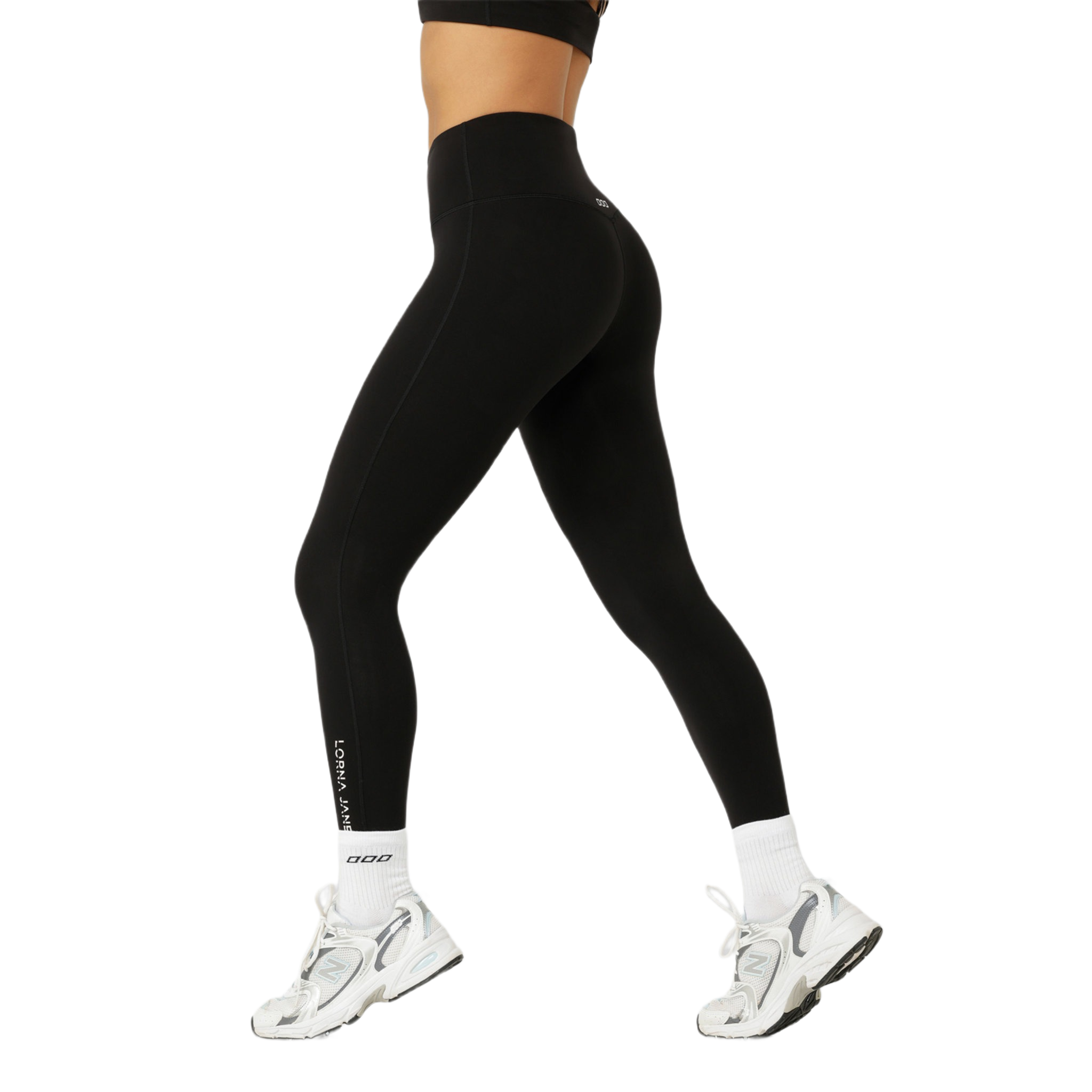 Lorna Jane Lotus No Chafe Phone Pocket Ankle Biter Womens Tights