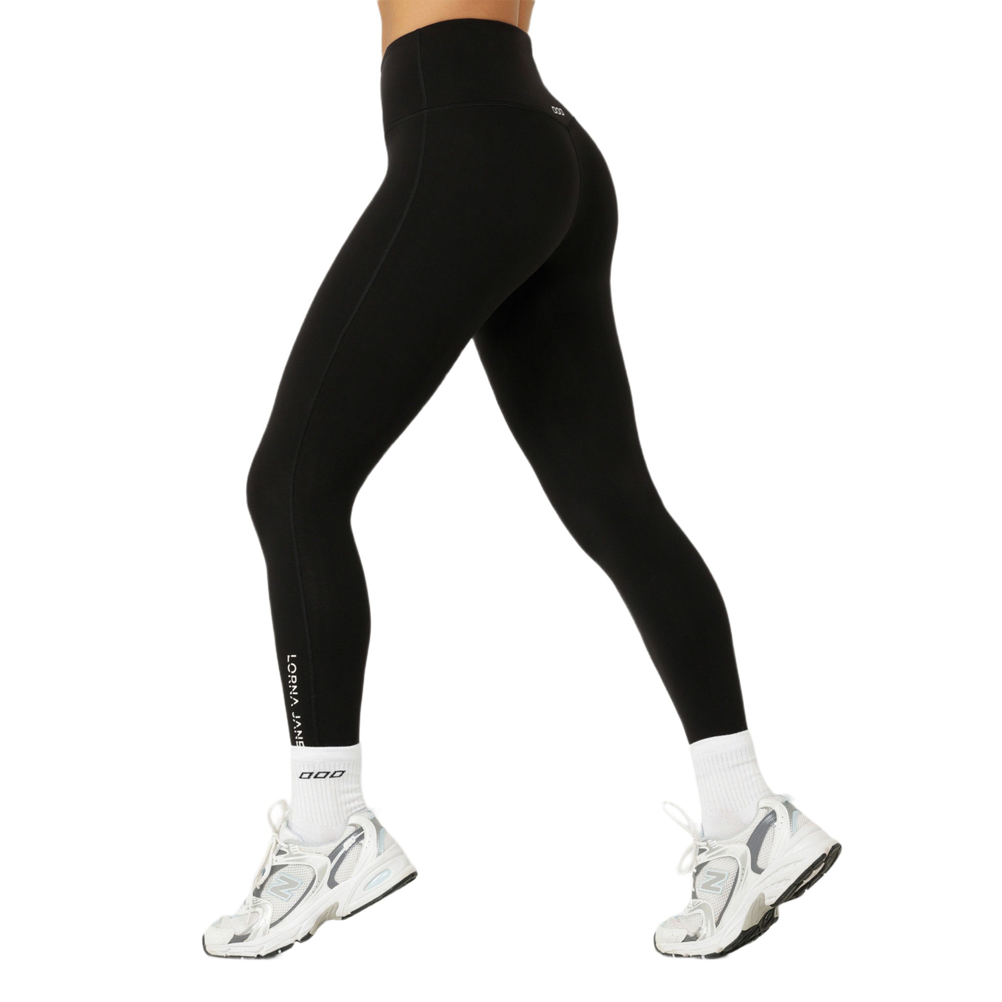 Lorna Jane Lotus No Chafe Phone Pocket Ankle Biter Womens Tights