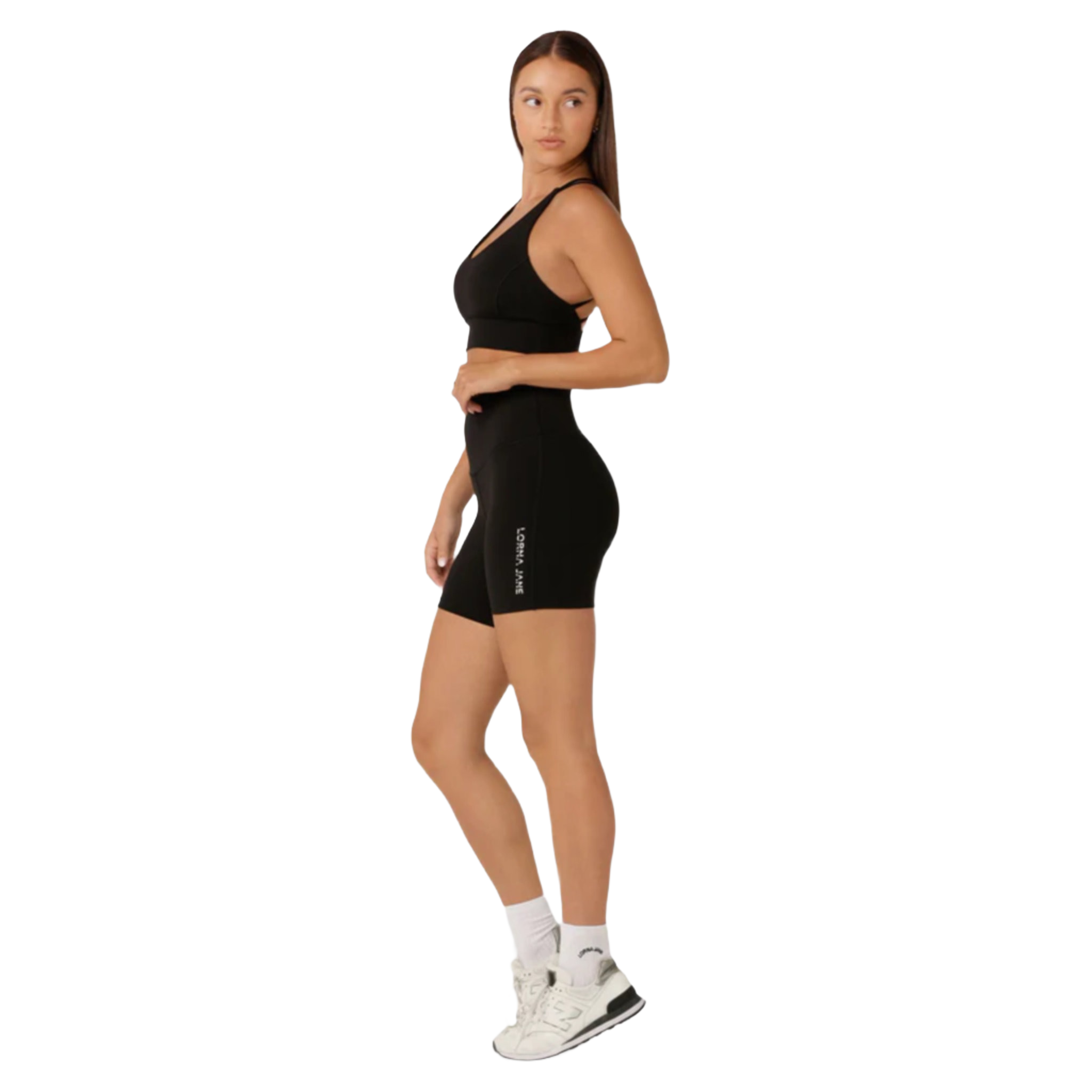 Lorna Jane Lotus No Chafe Phone Pocket 12cm Womens Bike Shorts