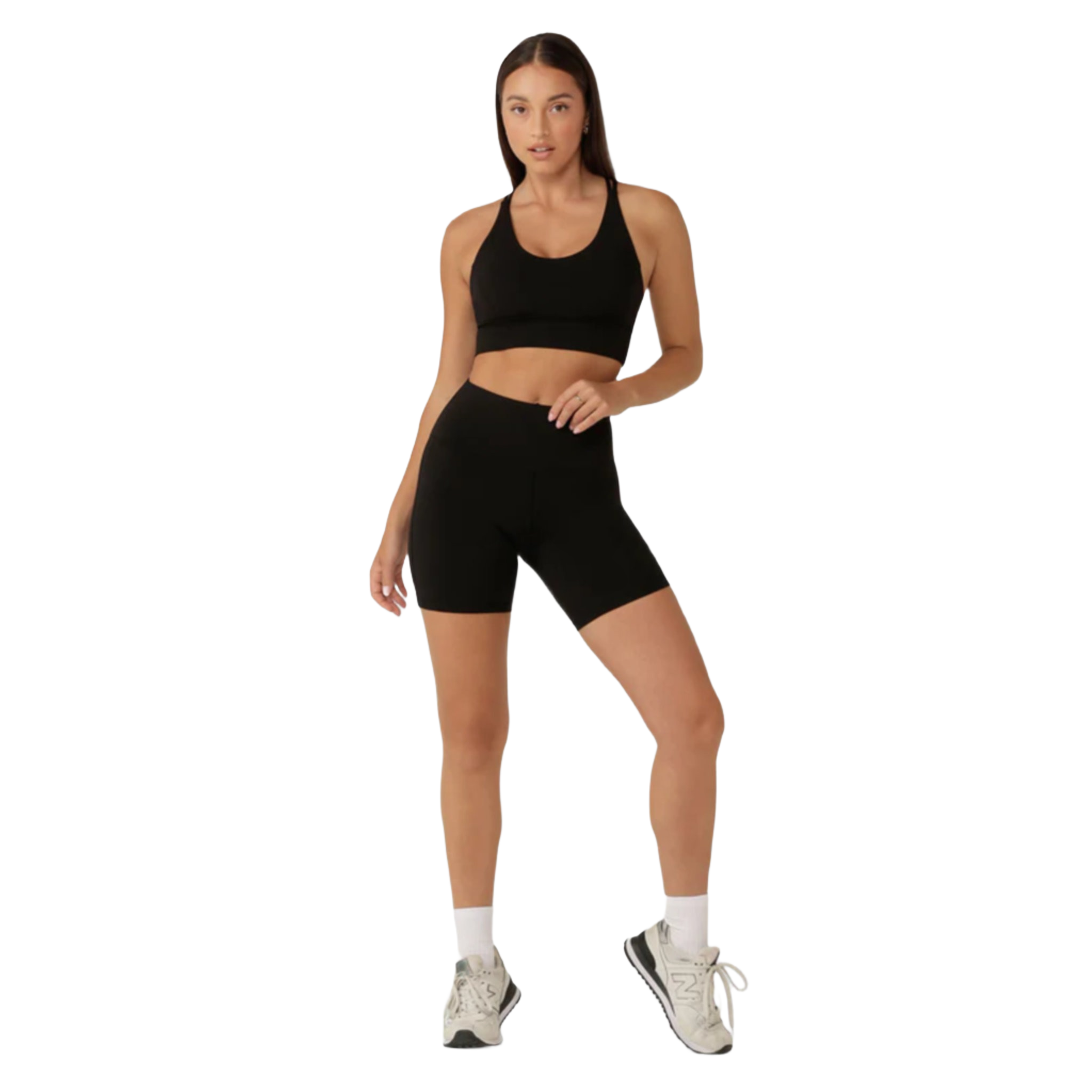 Lorna Jane Lotus No Chafe Phone Pocket 12cm Womens Bike Shorts
