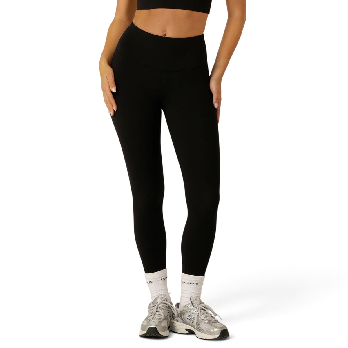 Lorna Jane Lotus Phone Pocket Ankle Biter Womens Tights