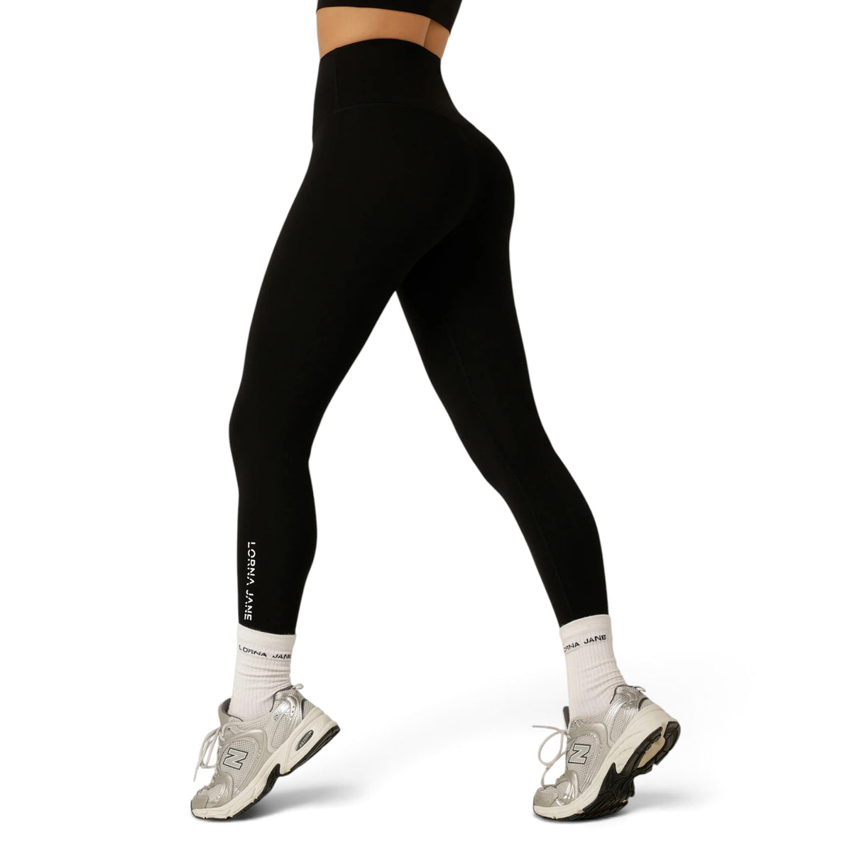 Lorna Jane Lotus Phone Pocket Ankle Biter Womens Tights
