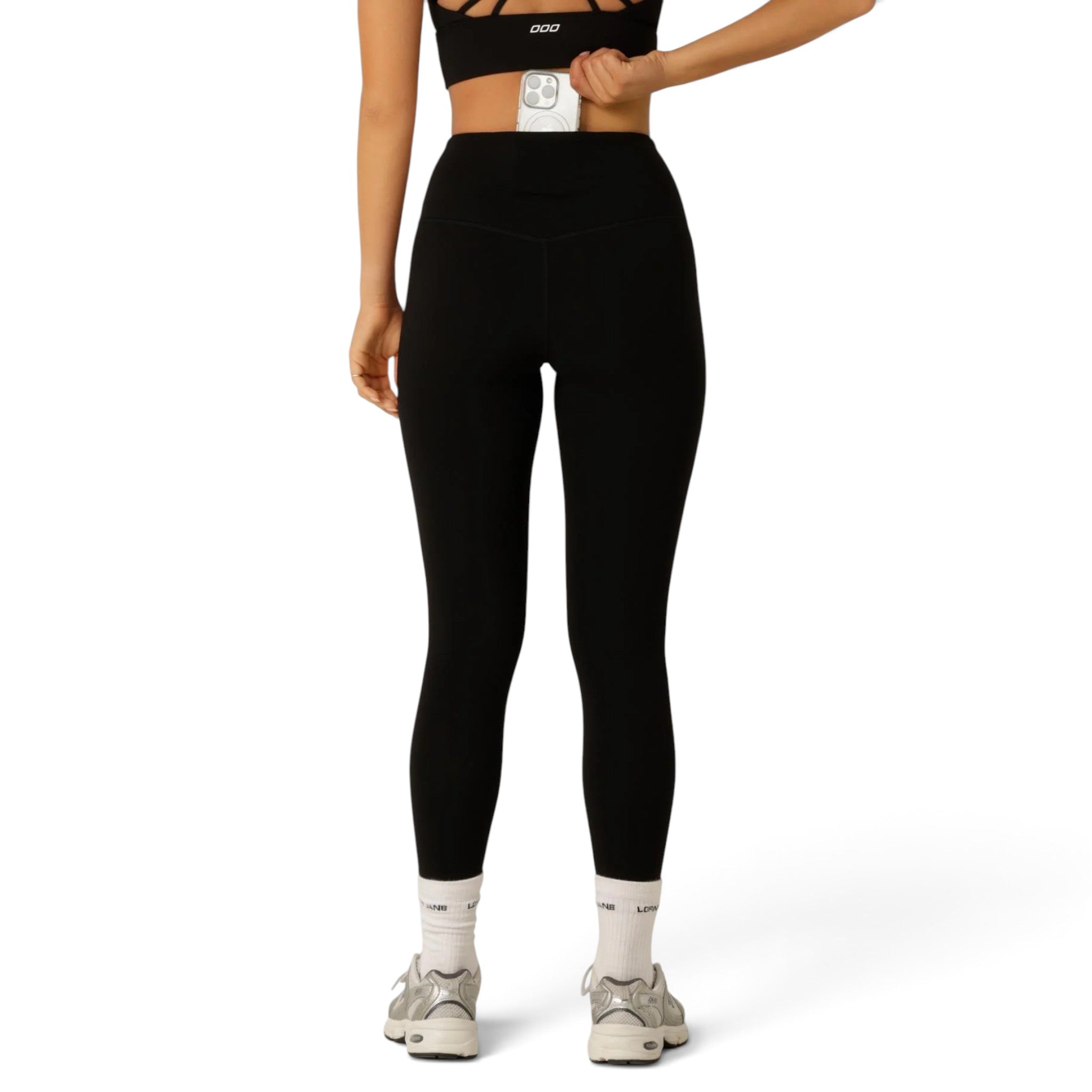 Lorna Jane Lotus Phone Pocket Ankle Biter Womens Tights