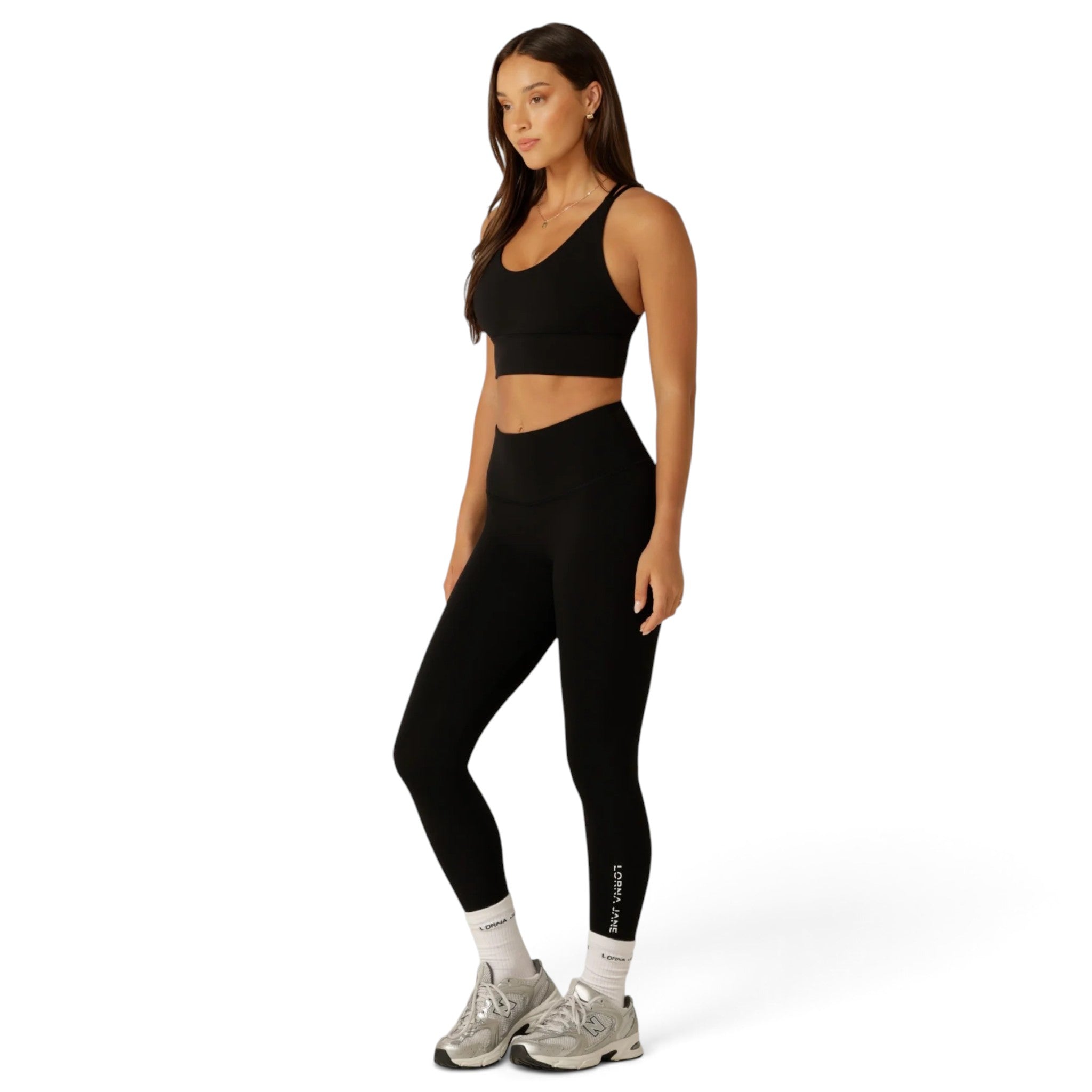 Lorna Jane Lotus Phone Pocket Ankle Biter Womens Tights
