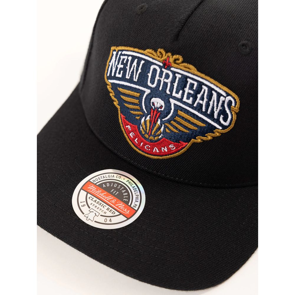 Mitchell & Ness Team Logo 5 Panel Classic Red Snapback - New Orleans Pelicans
