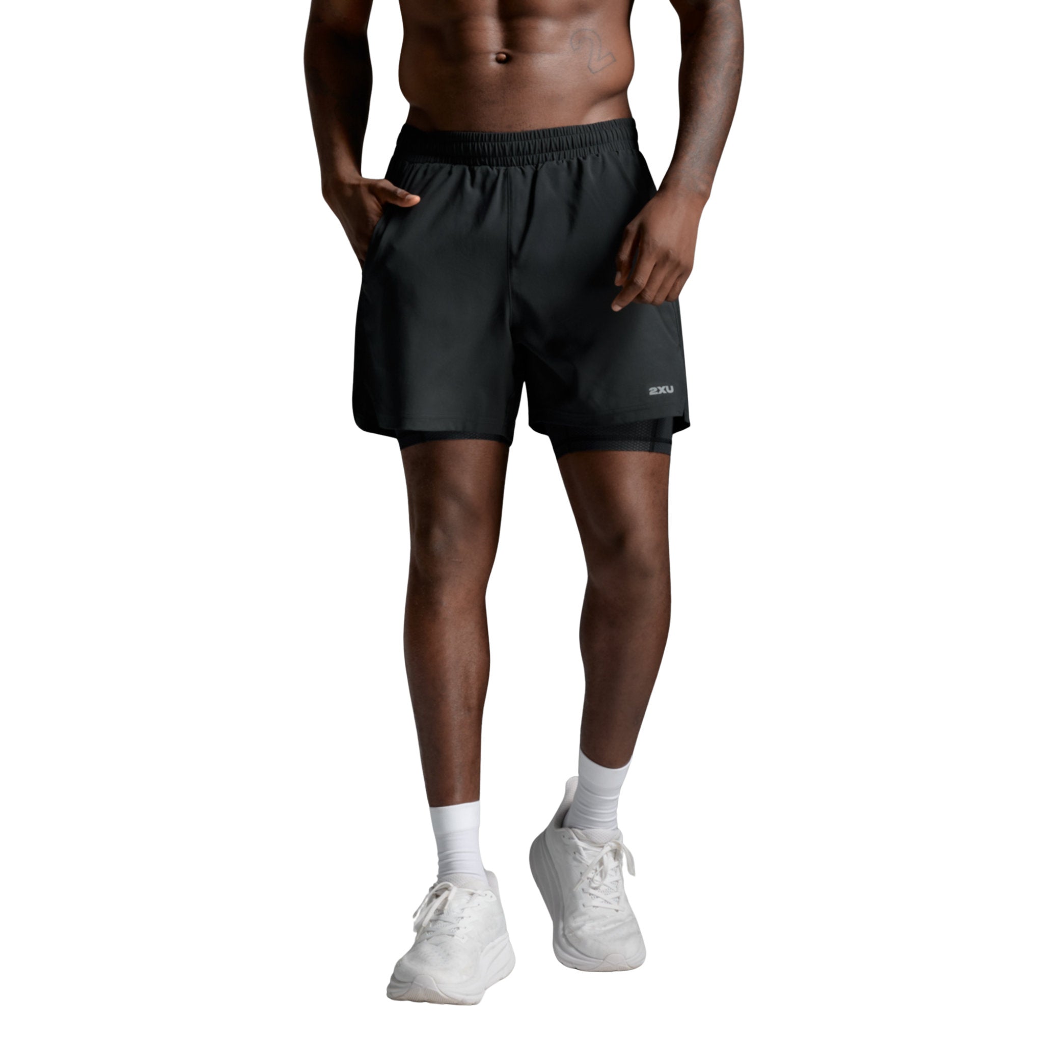 2XU Aero Mesh 2-in-1 5 Inch Mens Short