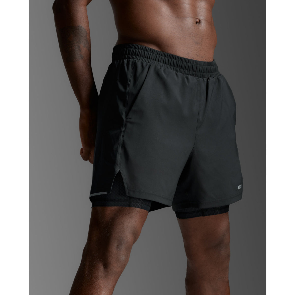 2XU Aero Mesh 2-in-1 5-Inch Mens Short