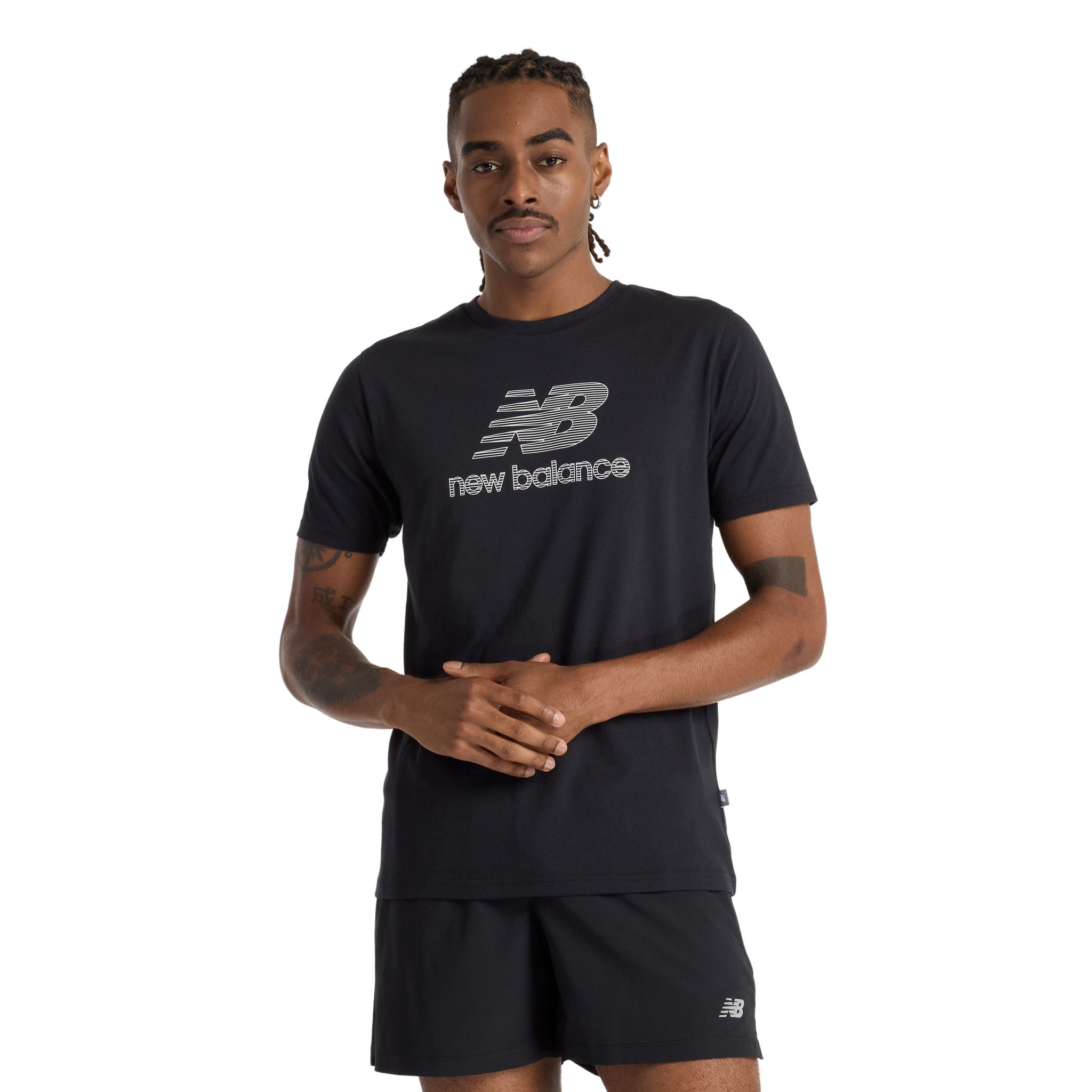 New Balance Heathertech Logo Mens Tee