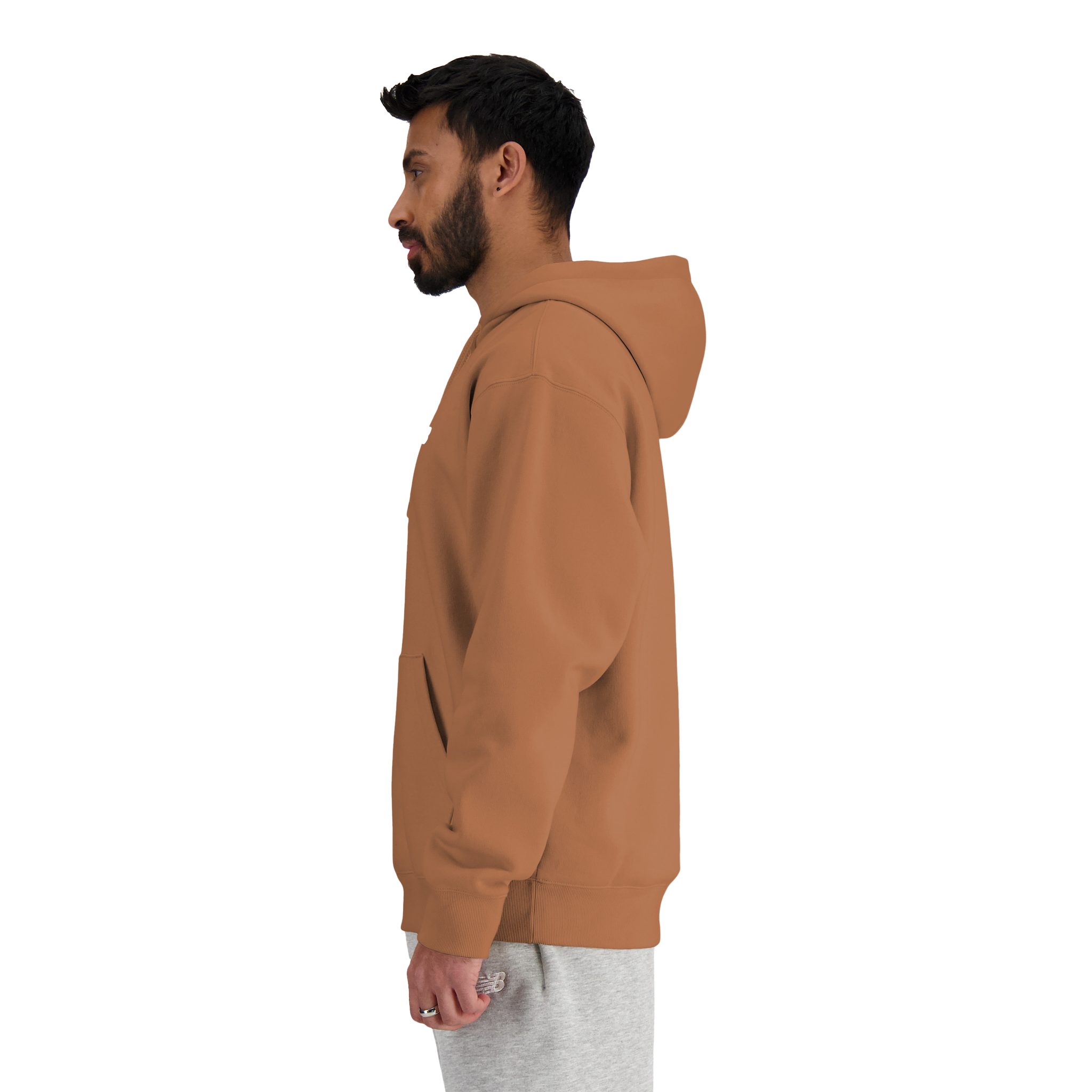 New Balance Brushed Small Logo Mens Hoodie