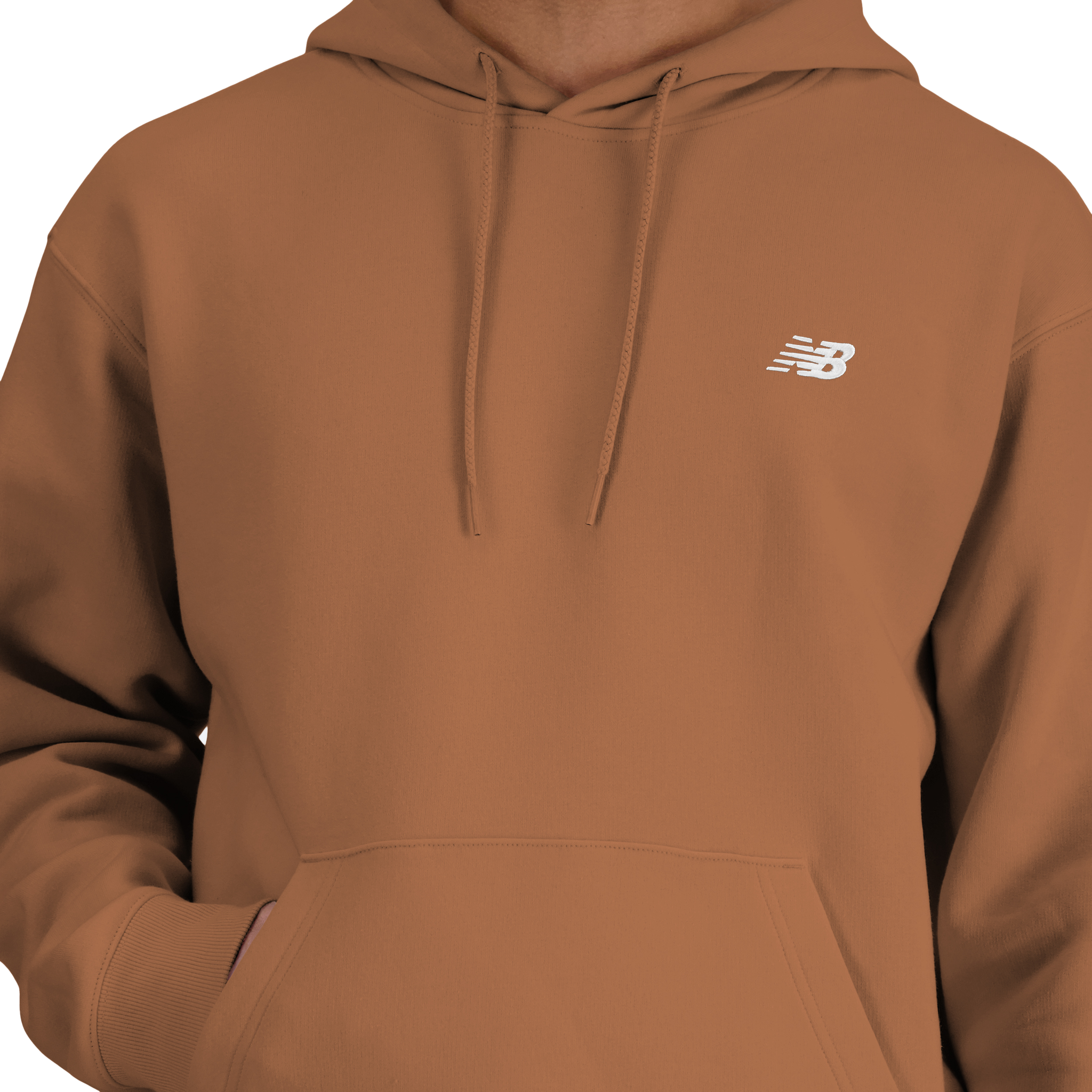New Balance Brushed Small Logo Mens Hoodie