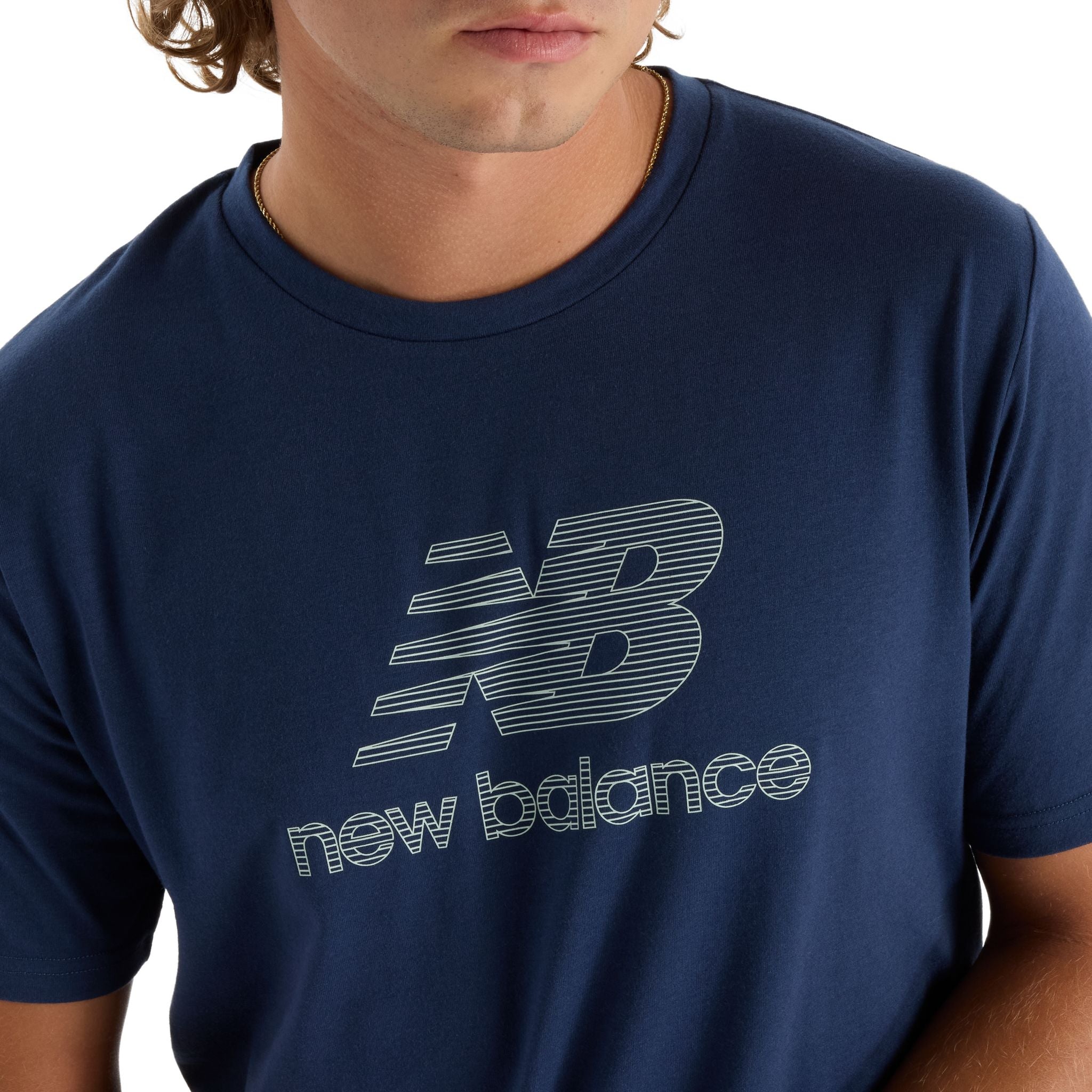 New Balance Heathertech Logo Mens Tee