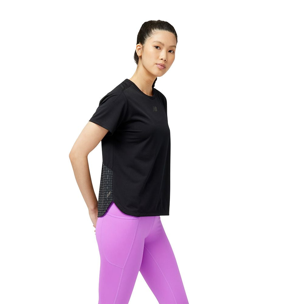 New Balance Impact Run Luminous Womens Short Sleeve Top