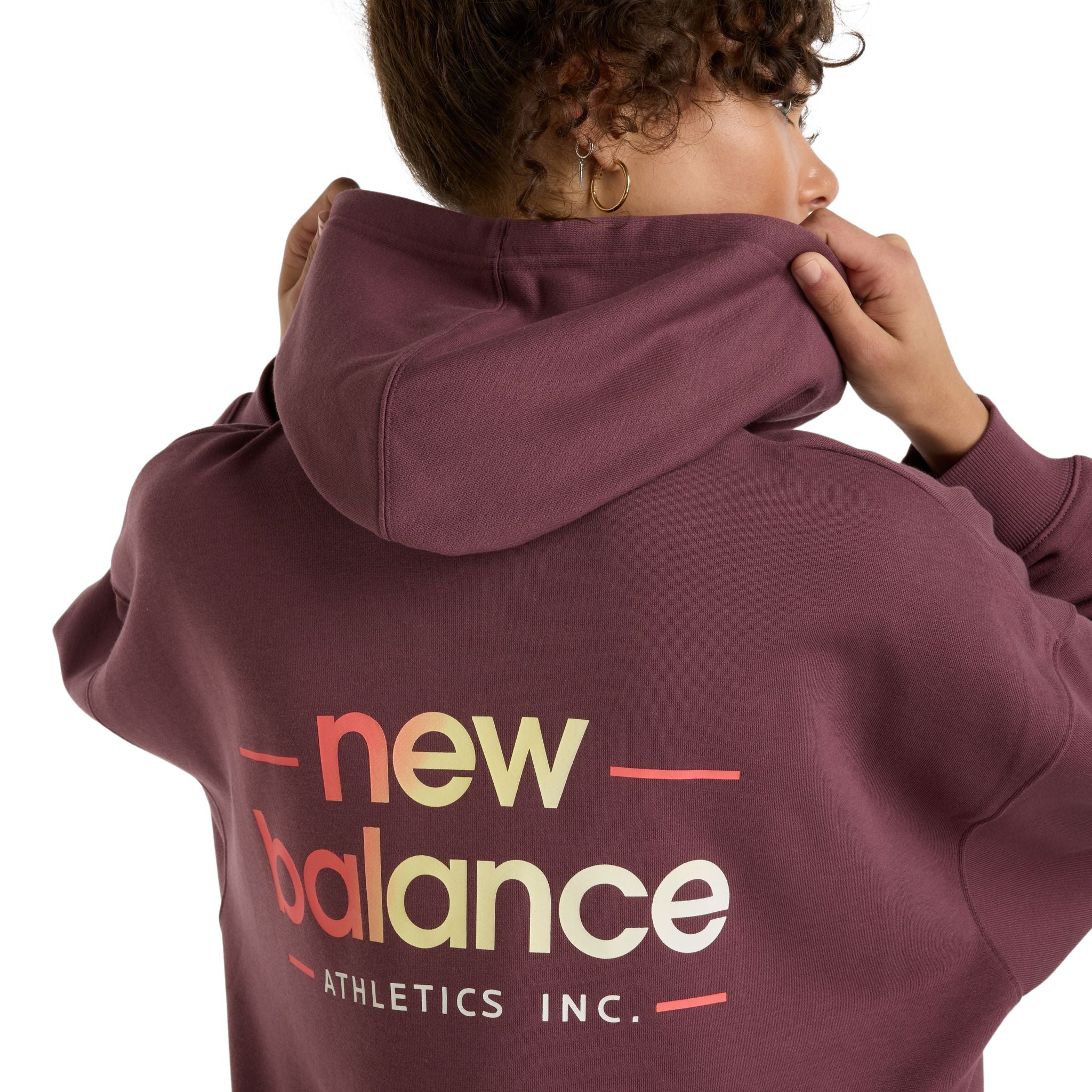 New Balance Multi Colour Logo Womens Hoodie