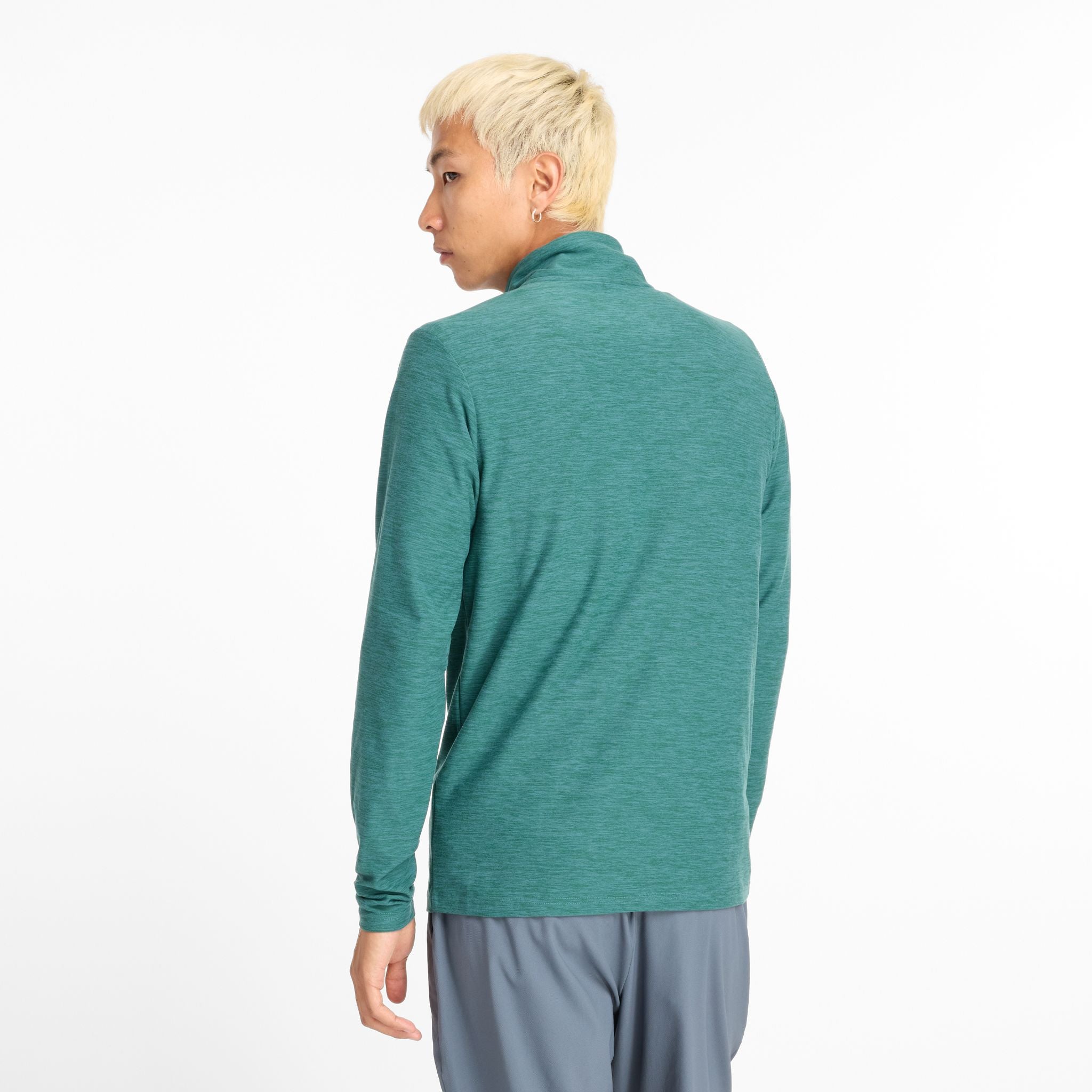 New Balance Space Dye Quarter Zip Mens Sweatshirt
