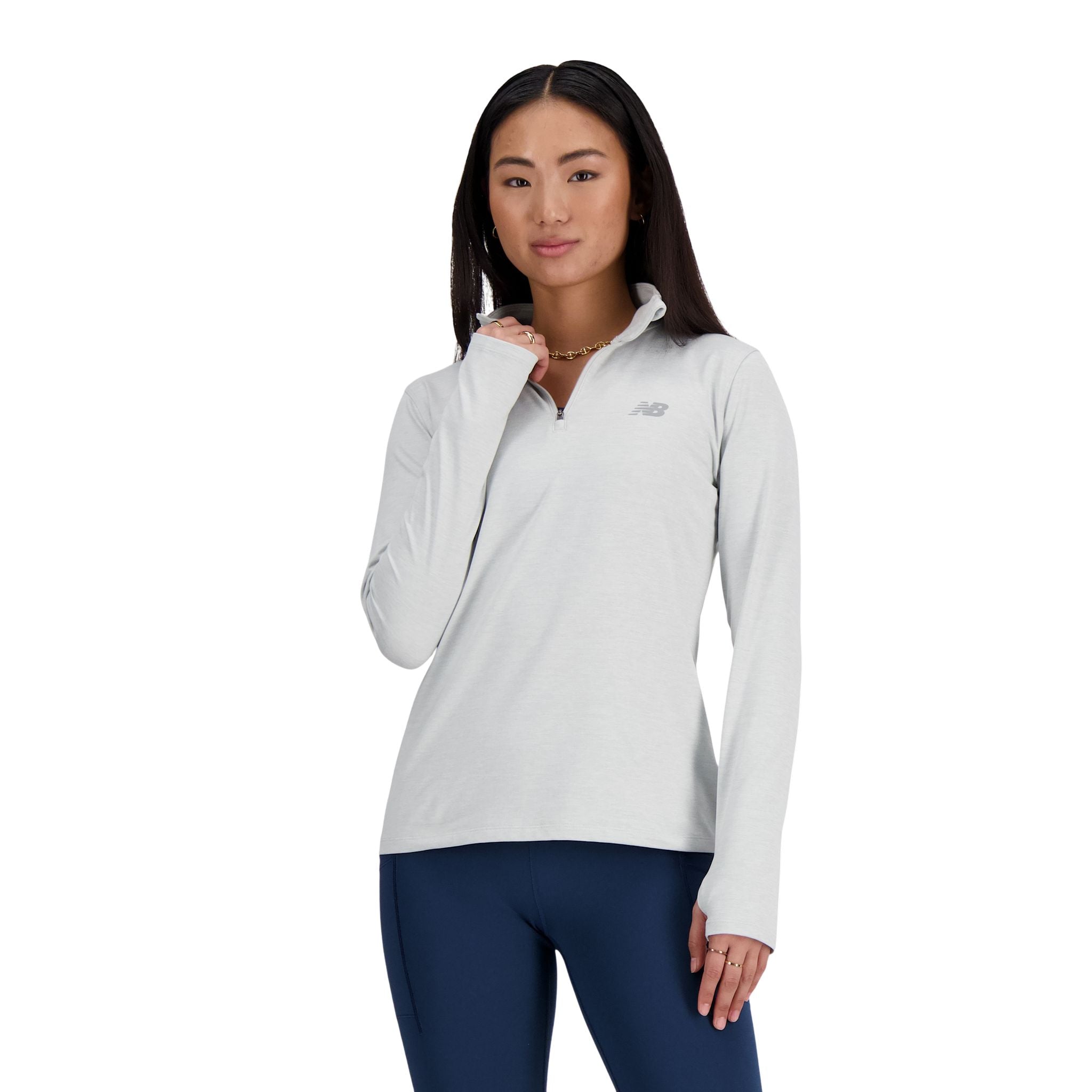 New Balance Sport Essentials Space Dye Womens Quarter Zip