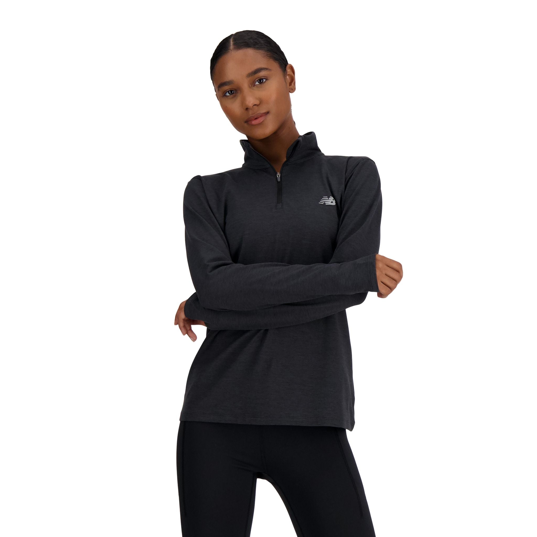 New Balance Sport Essentials Space Dye Womens Quarter Zip