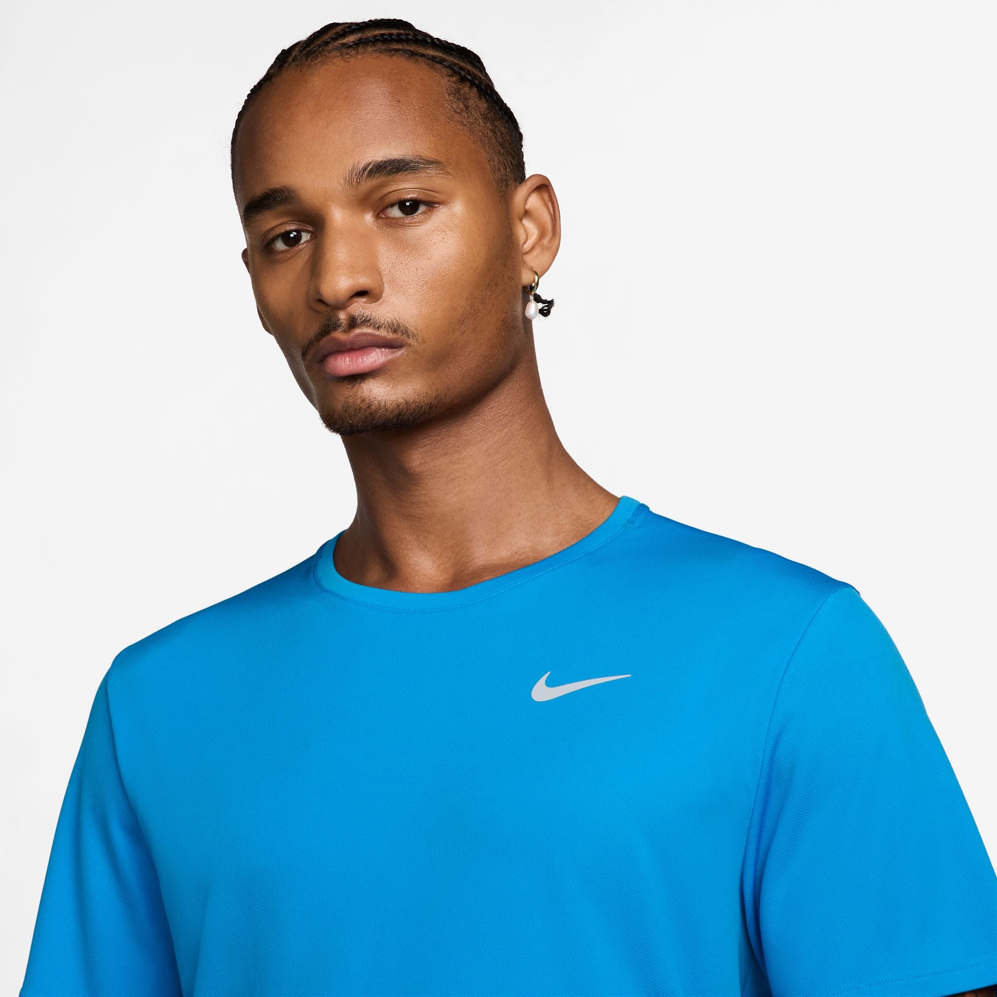 Nike Miler Dri-FIT UV Short Sleeve Mens Running Tee