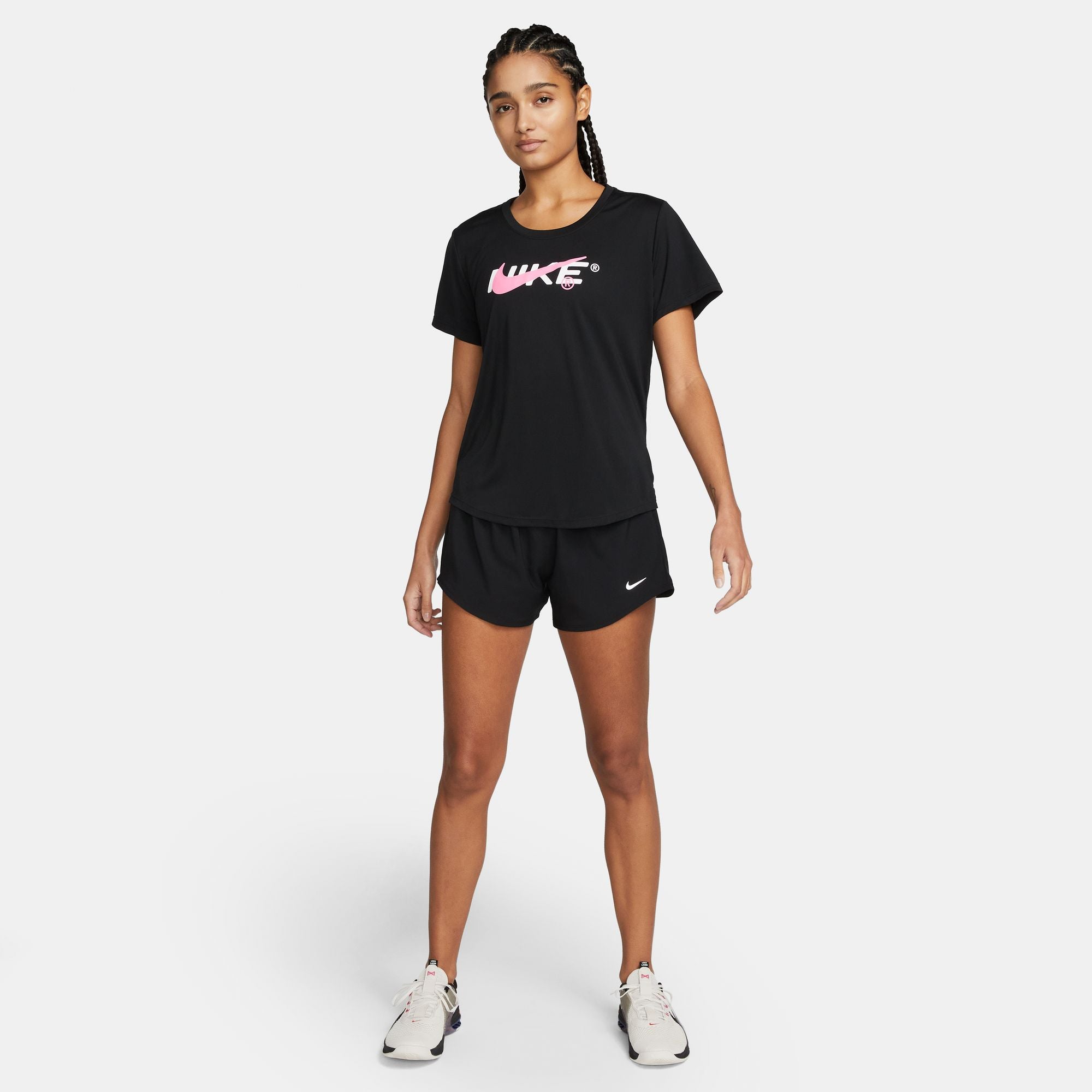 Nike One Dri-FIT Mid-Rise 3 Inch Brief-Lined Womens Shorts