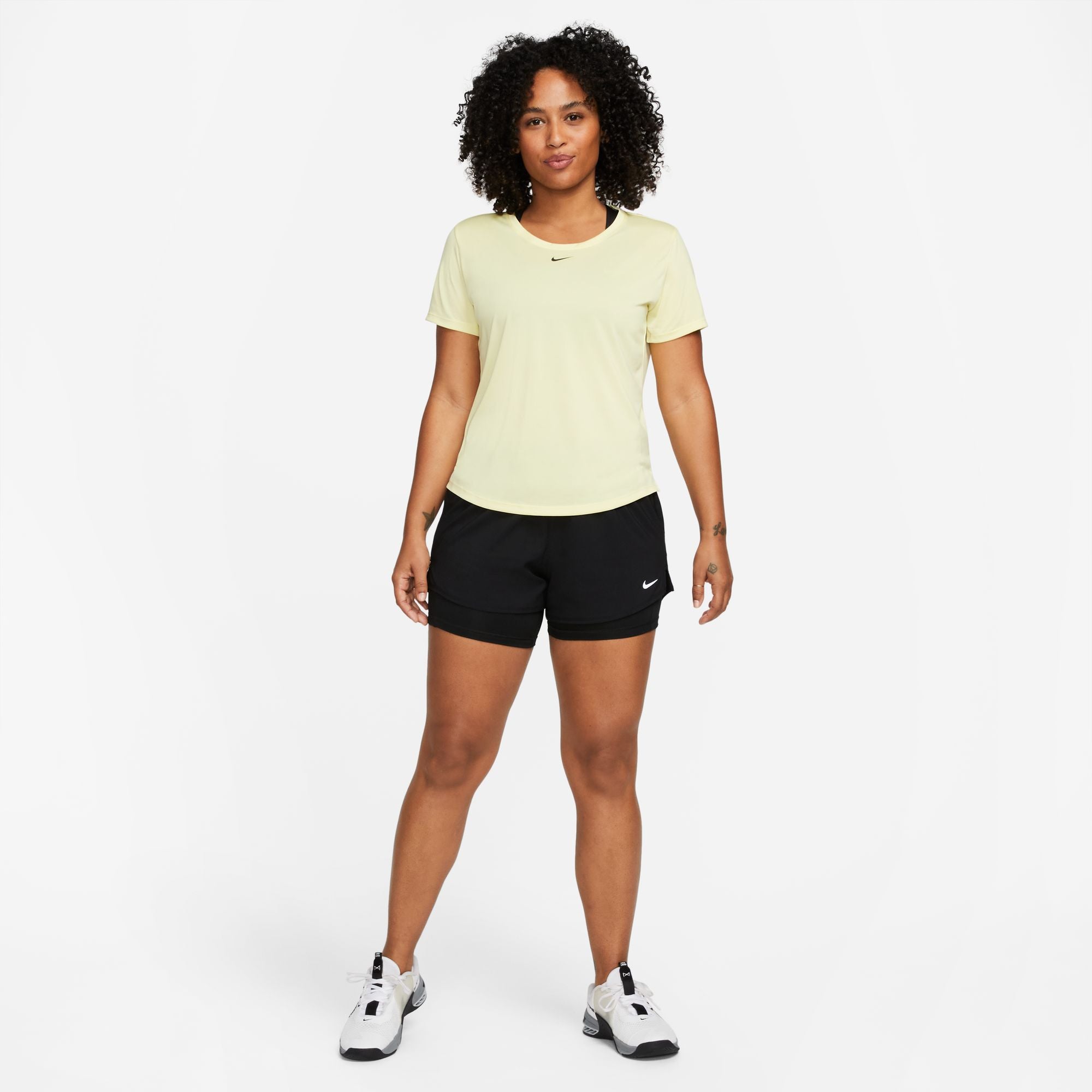 Nike One  Dri-FIT Mid-Rise 3 Inch 2-in-1 Womens Shorts