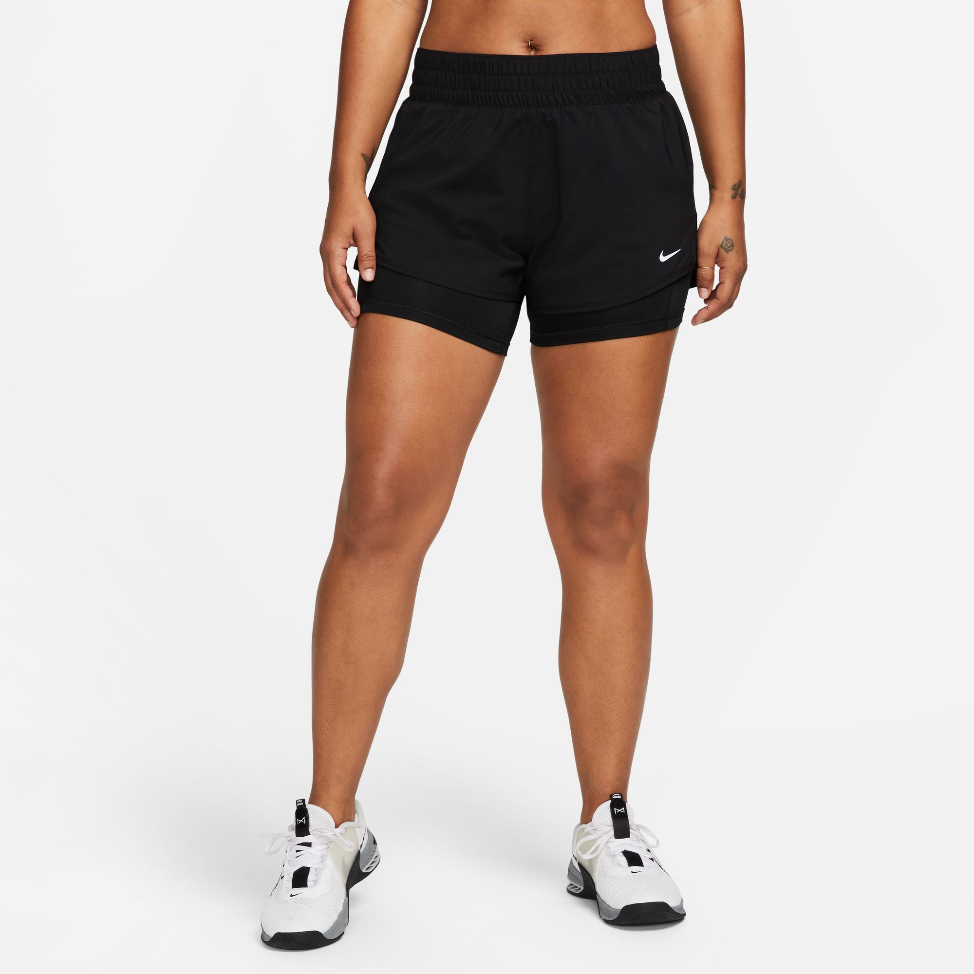 Nike One  Dri-FIT Mid-Rise 3 Inch 2-in-1 Womens Shorts
