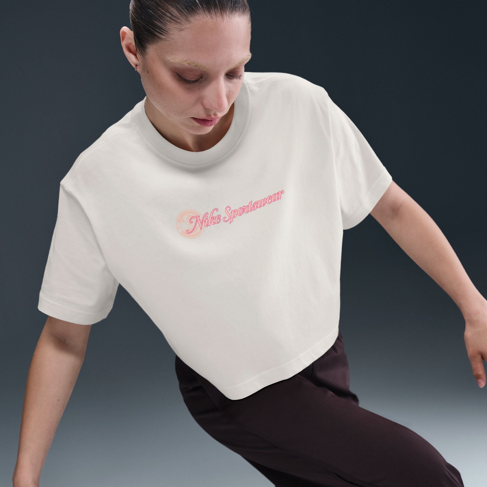 Nike Sportswear Club Crop Womens Short-Sleeve Tee