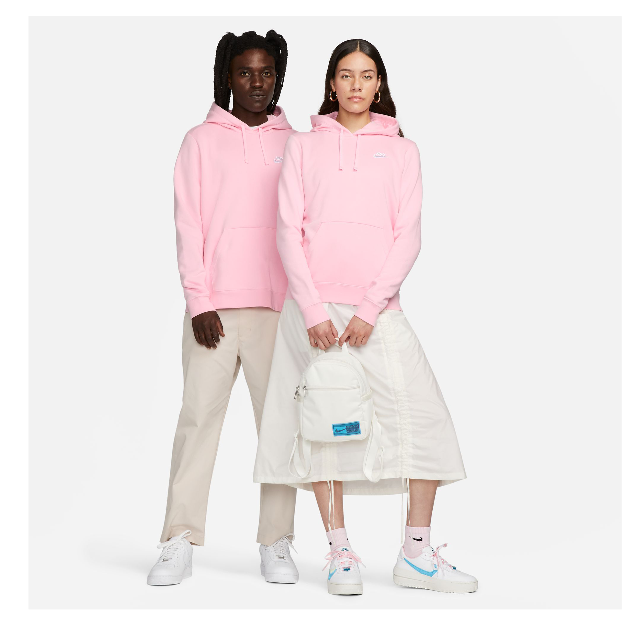 nike double futura overhead hoodie pink