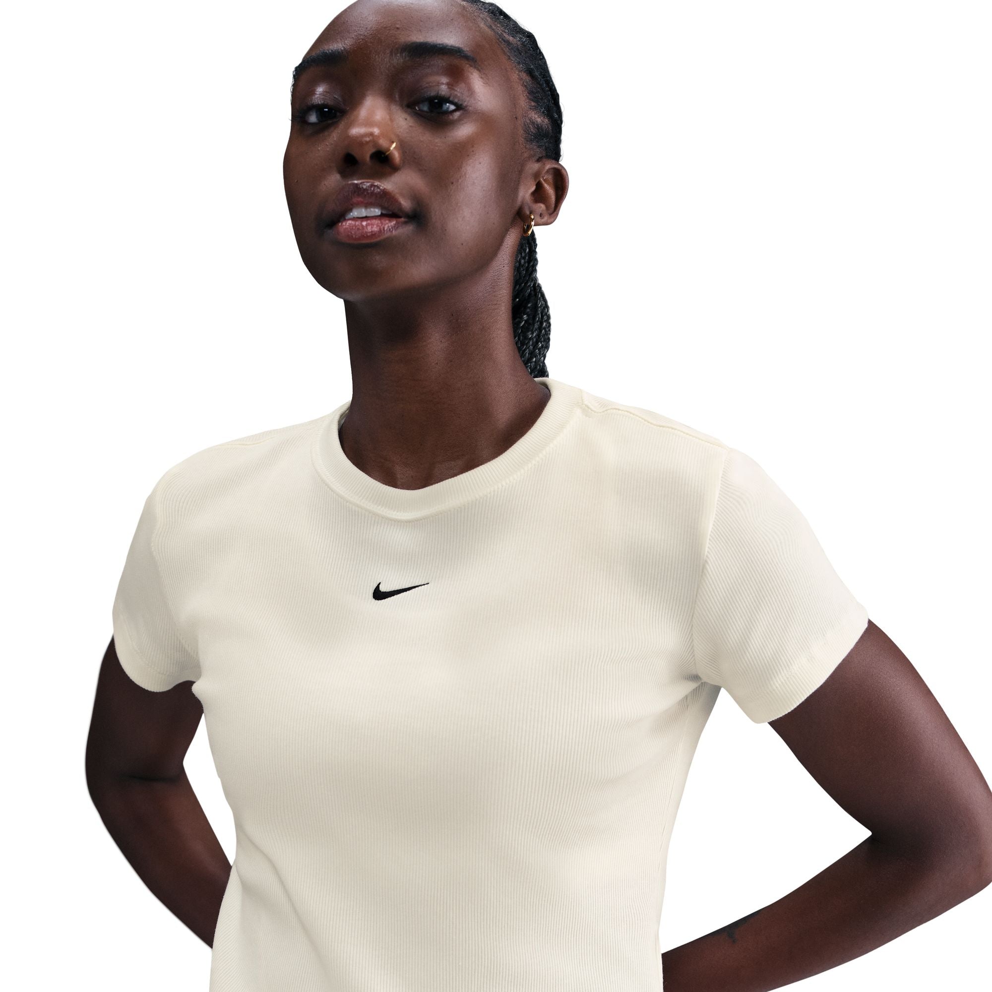 Nike Tight Ribbed Womens Short-Sleeved Tee