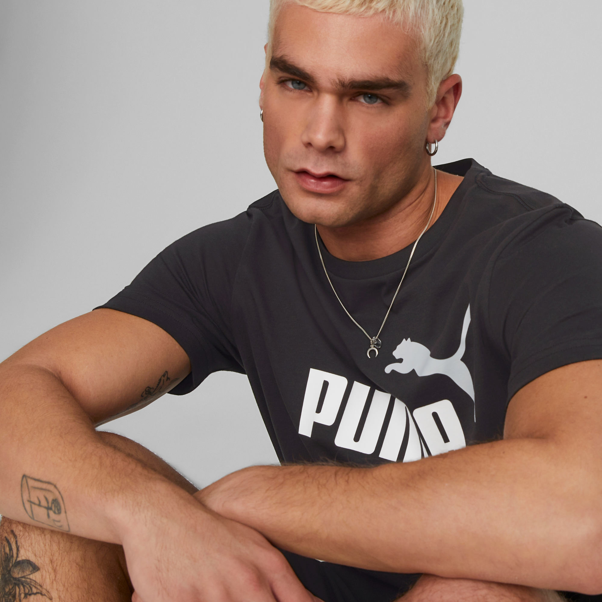 PUMA ESS+ 2 Colour Logo Mens Tee