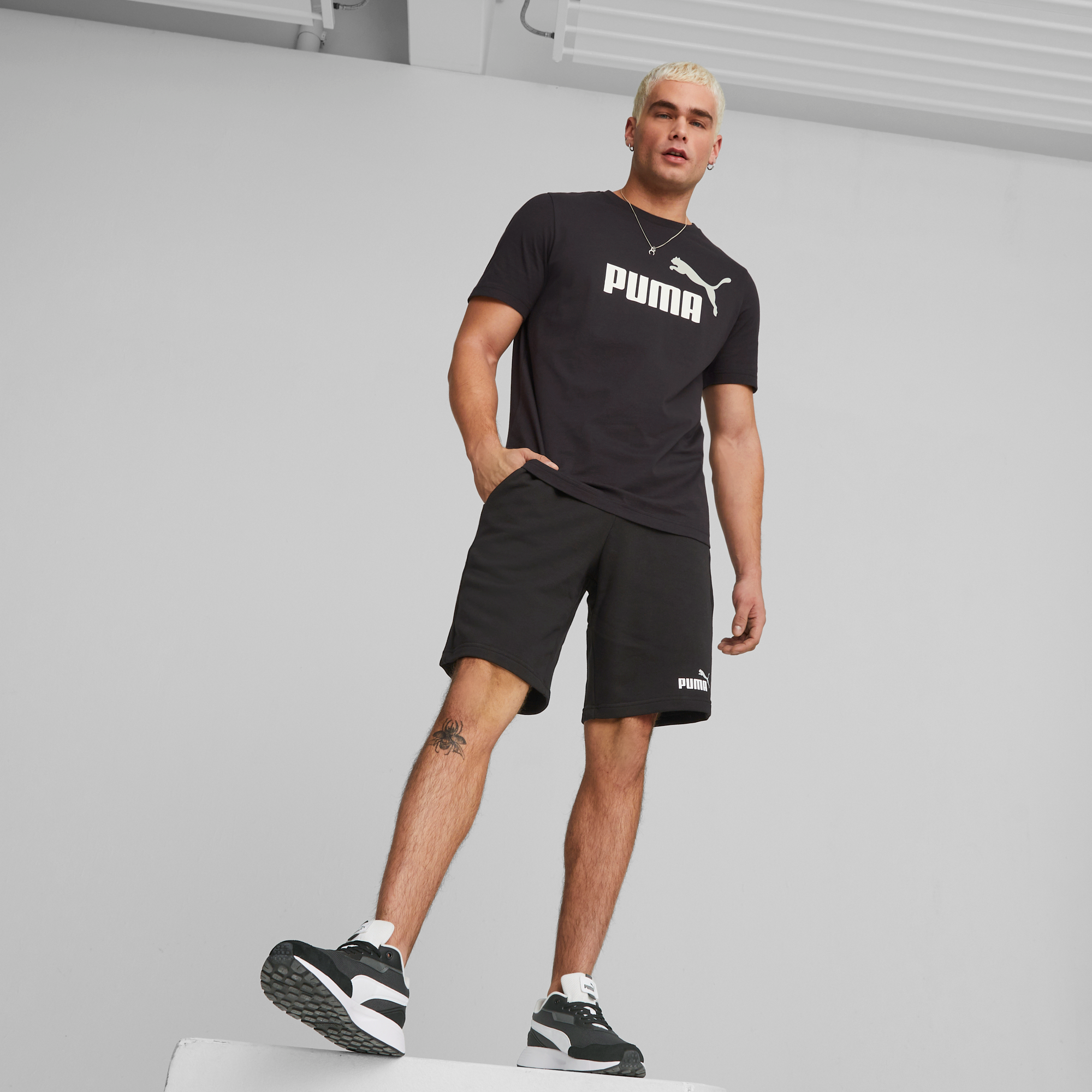 PUMA ESS+ 2 Colour Logo Mens Tee
