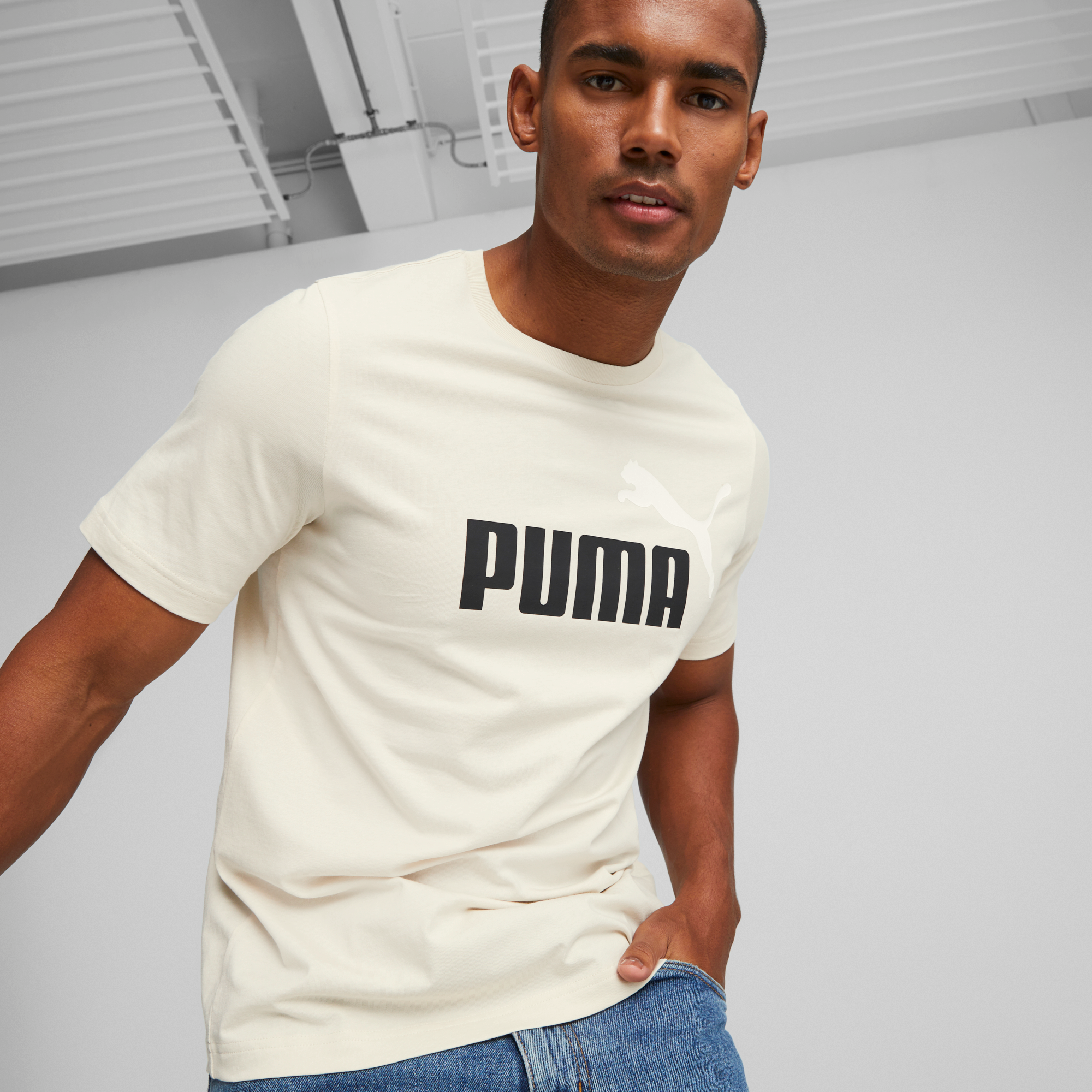 PUMA ESS+ 2 Colour Logo Mens Tee