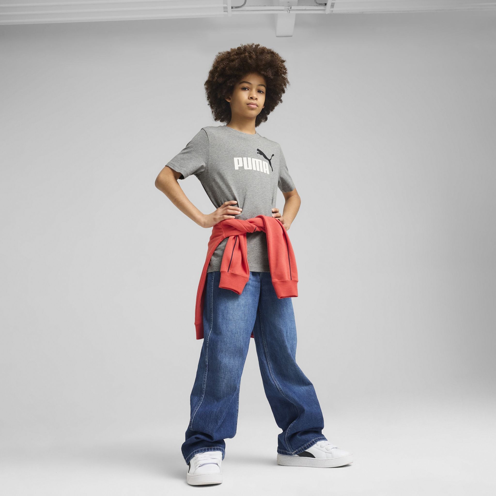 PUMA Essentials 2 Colour No.1 Logo Boys Tee