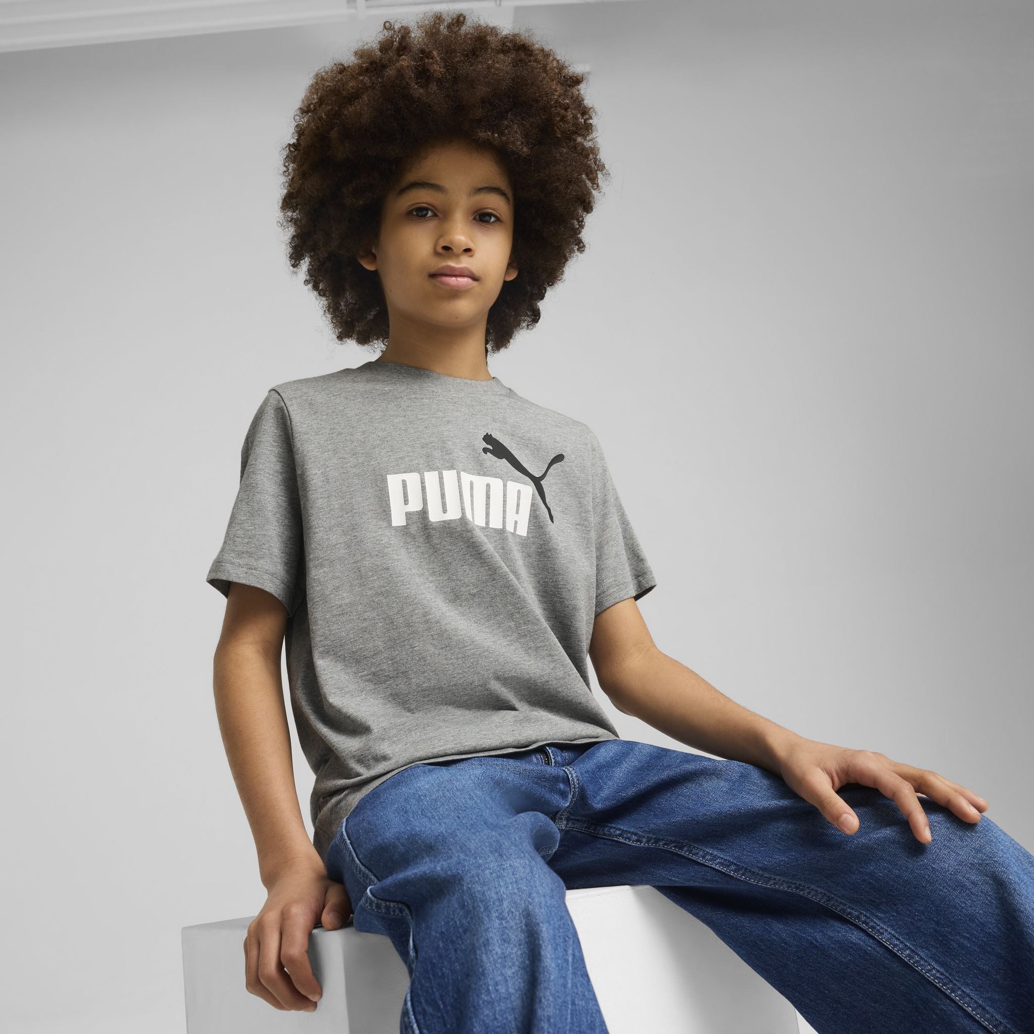 PUMA Essentials 2 Colour No.1 Logo Boys Tee