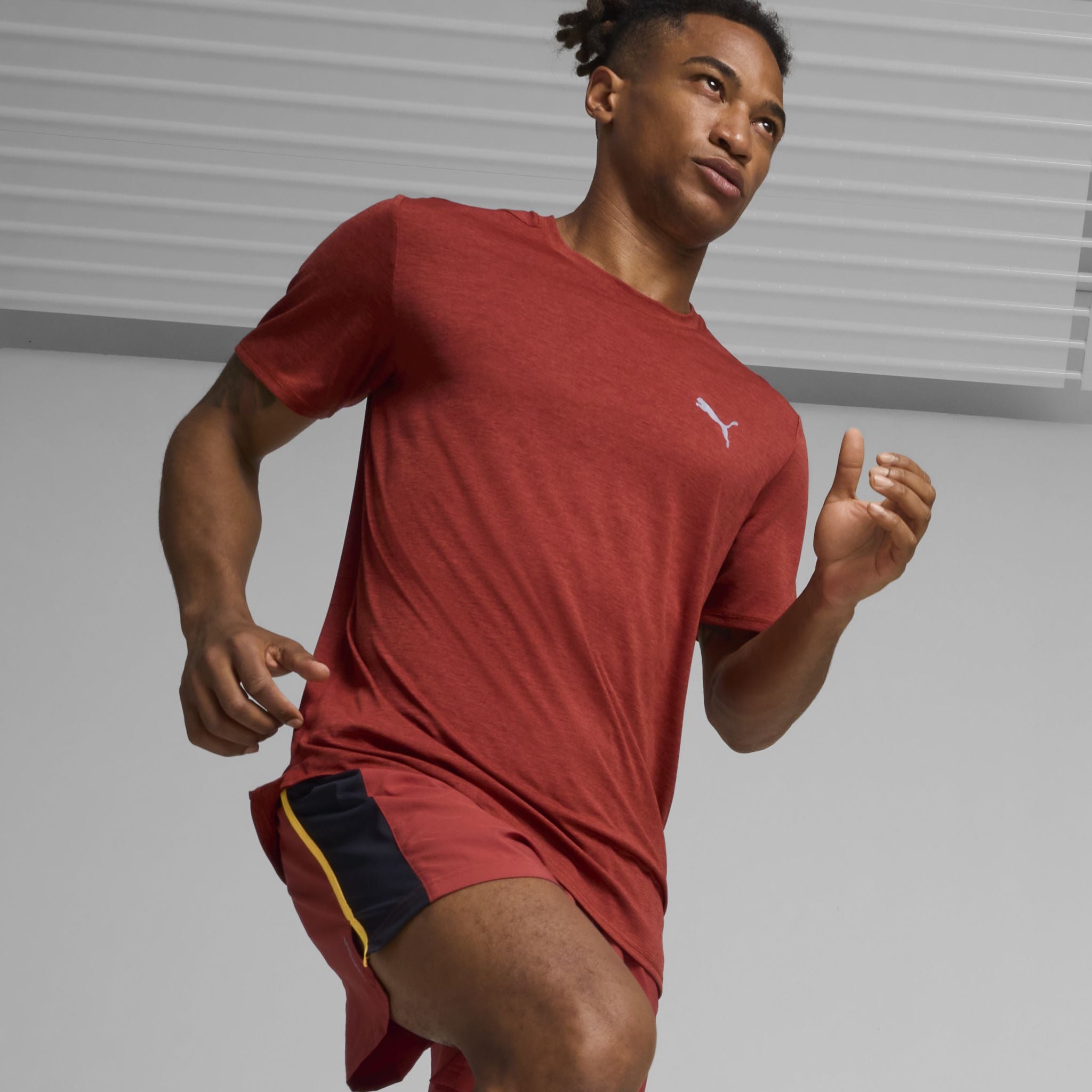 PUMA Run Favourite Heather Mens Running Tee