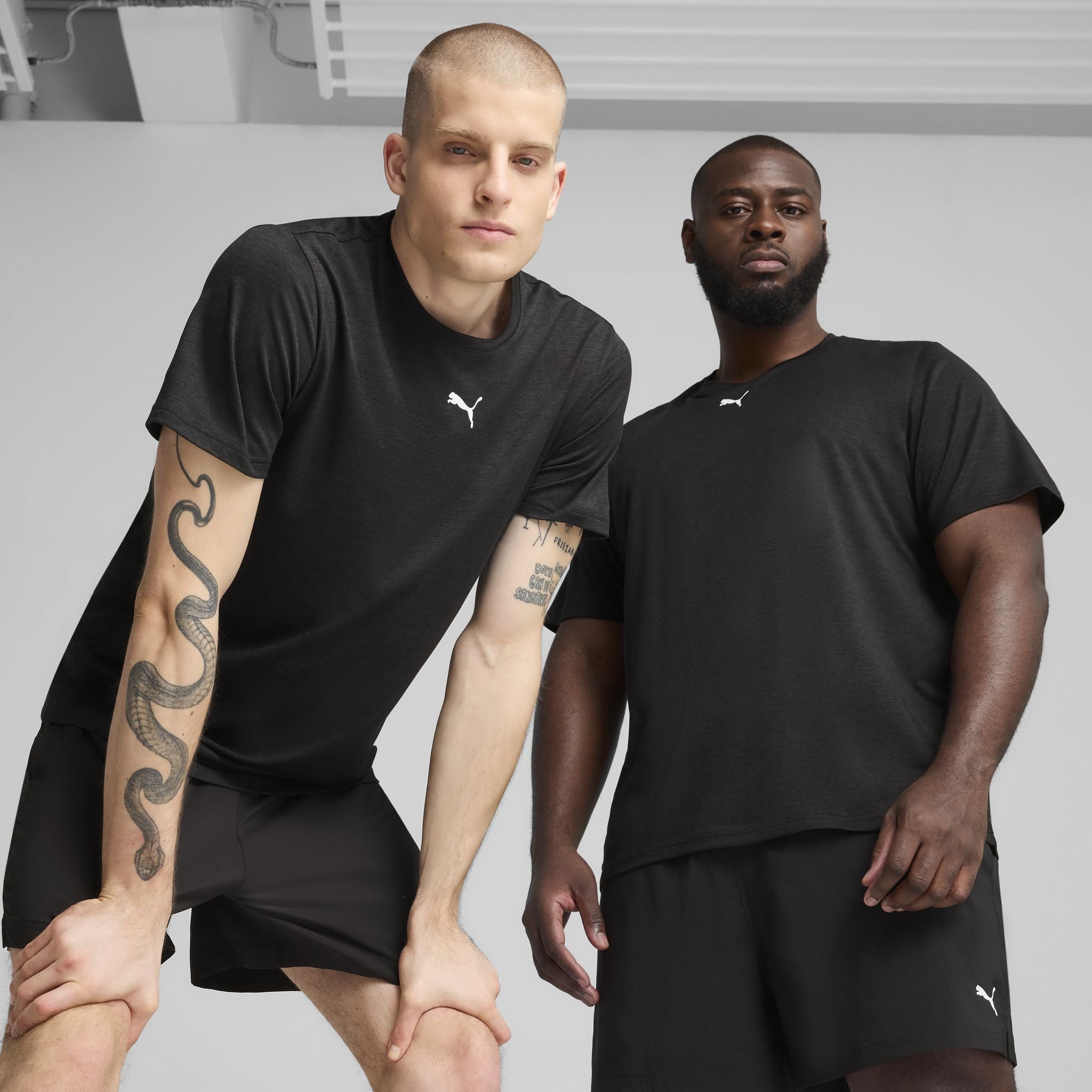 PUMA Train All Day Essentials Heather Cat Mens Tee