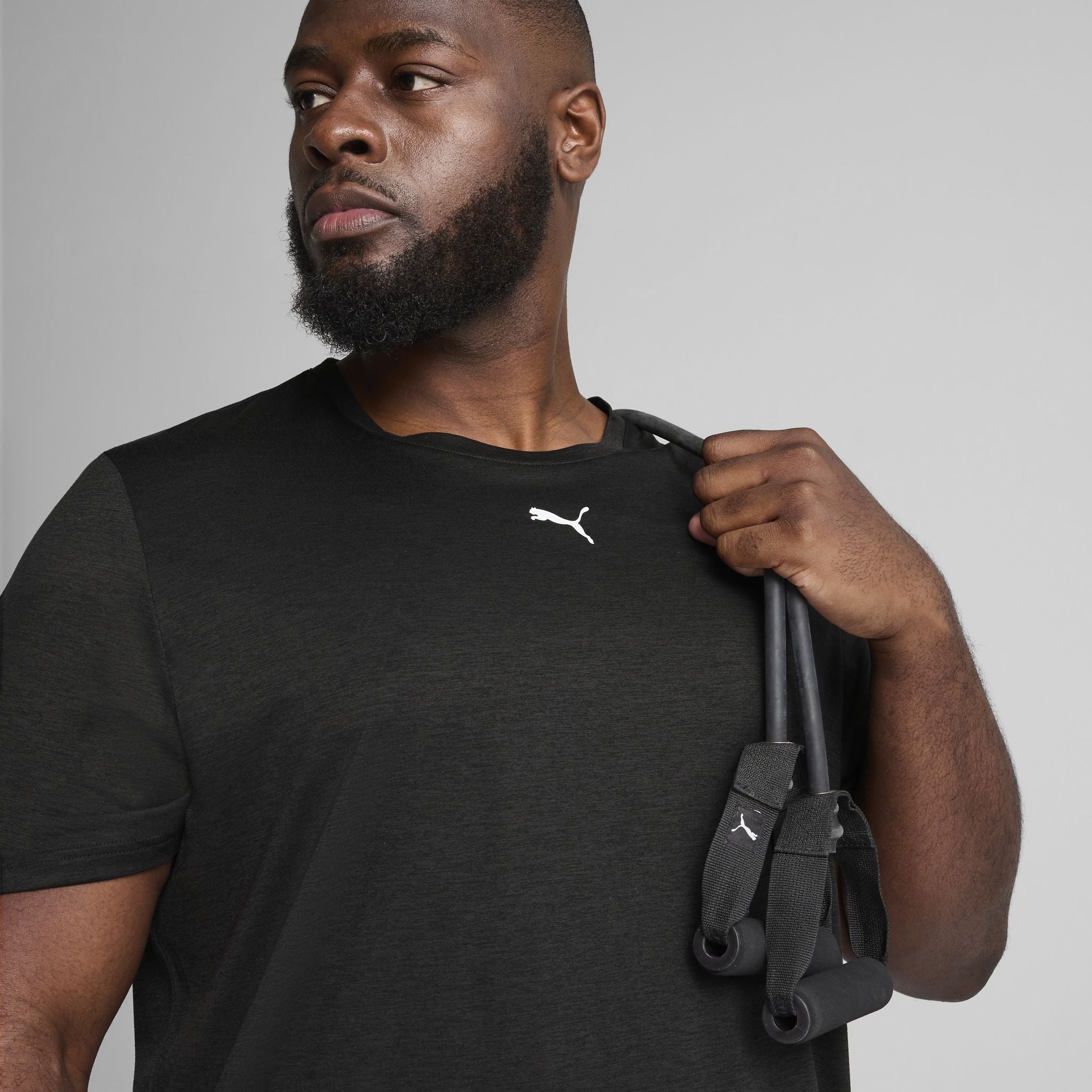 PUMA Train All Day Essentials Heather Cat Mens Tee