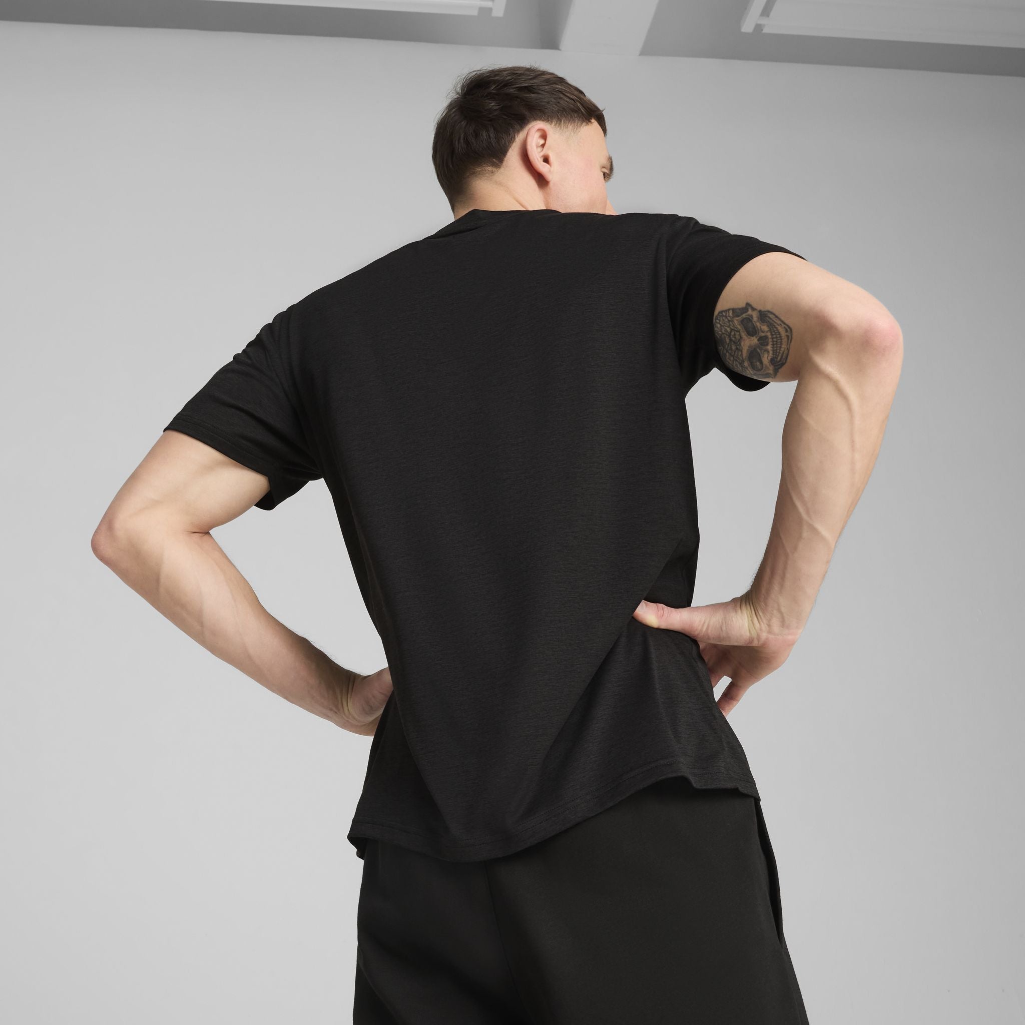 PUMA Train All Day Essentials Heather Cat Mens Tee