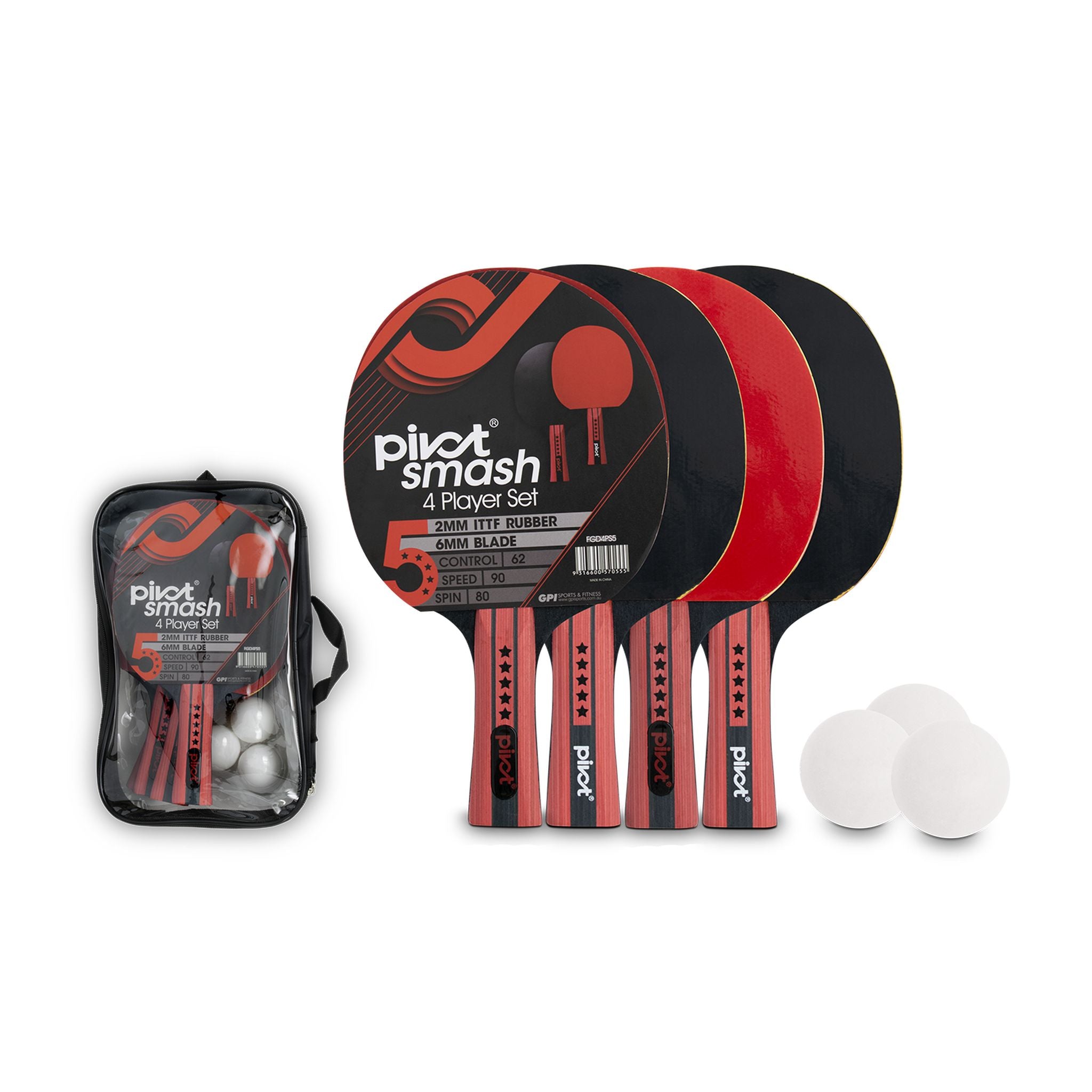 Pivot Table Tennis 4 Player Set 5 Star