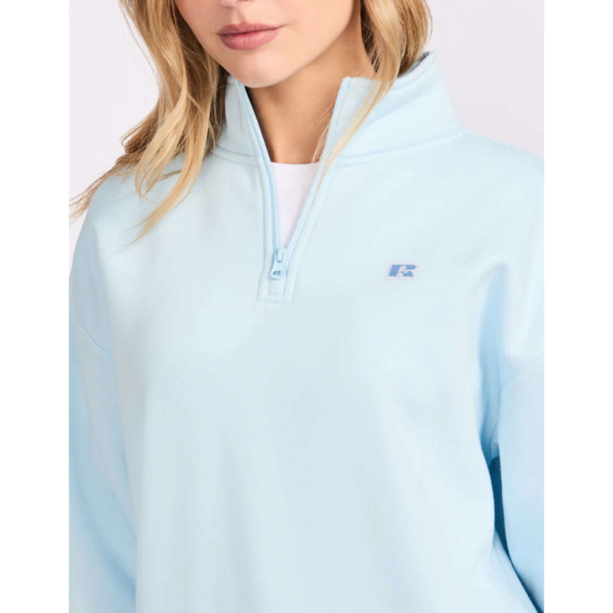 Russell Athletic R Logo Womens Quarter Zip