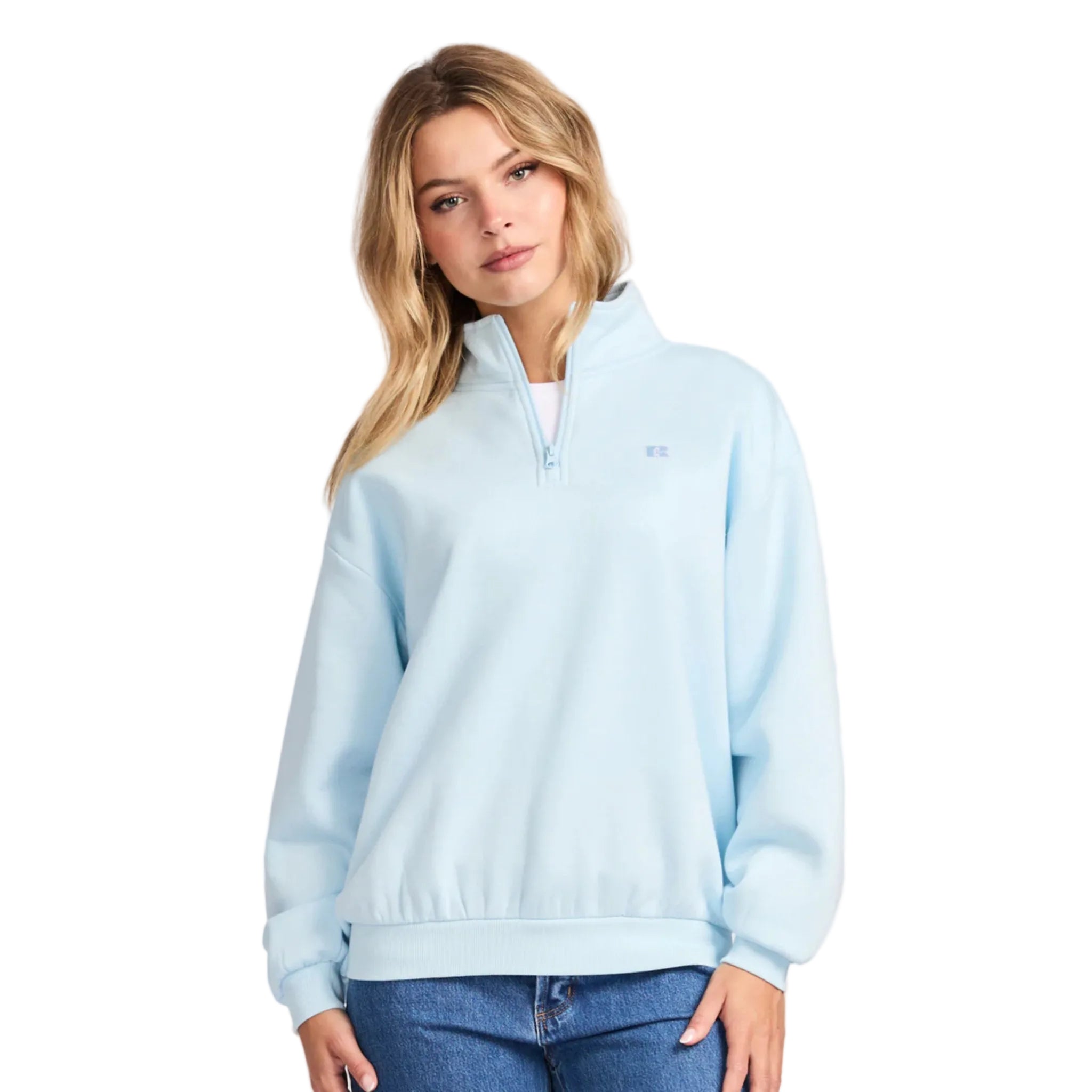 Russell Athletic R Logo Womens Quarter Zip