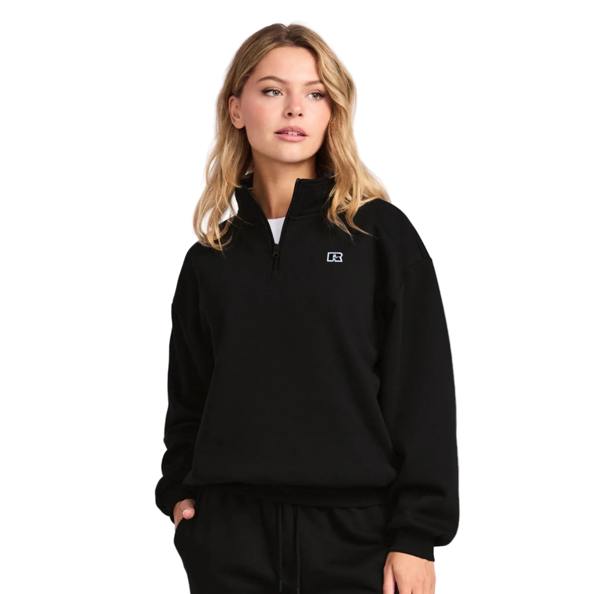 Russell Athletic R Logo Womens Quarter Zip