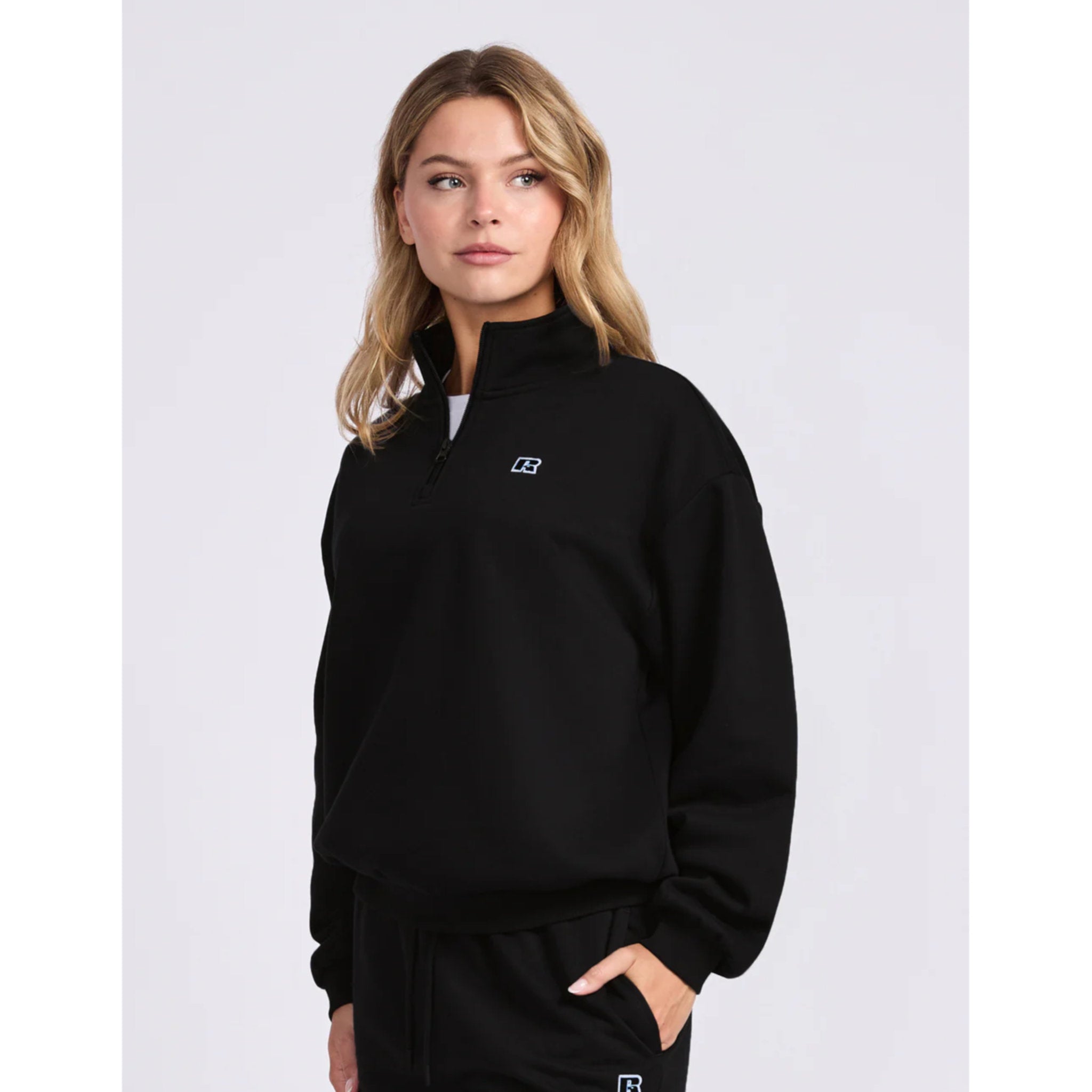 Russell Athletic R Logo Womens Quarter Zip