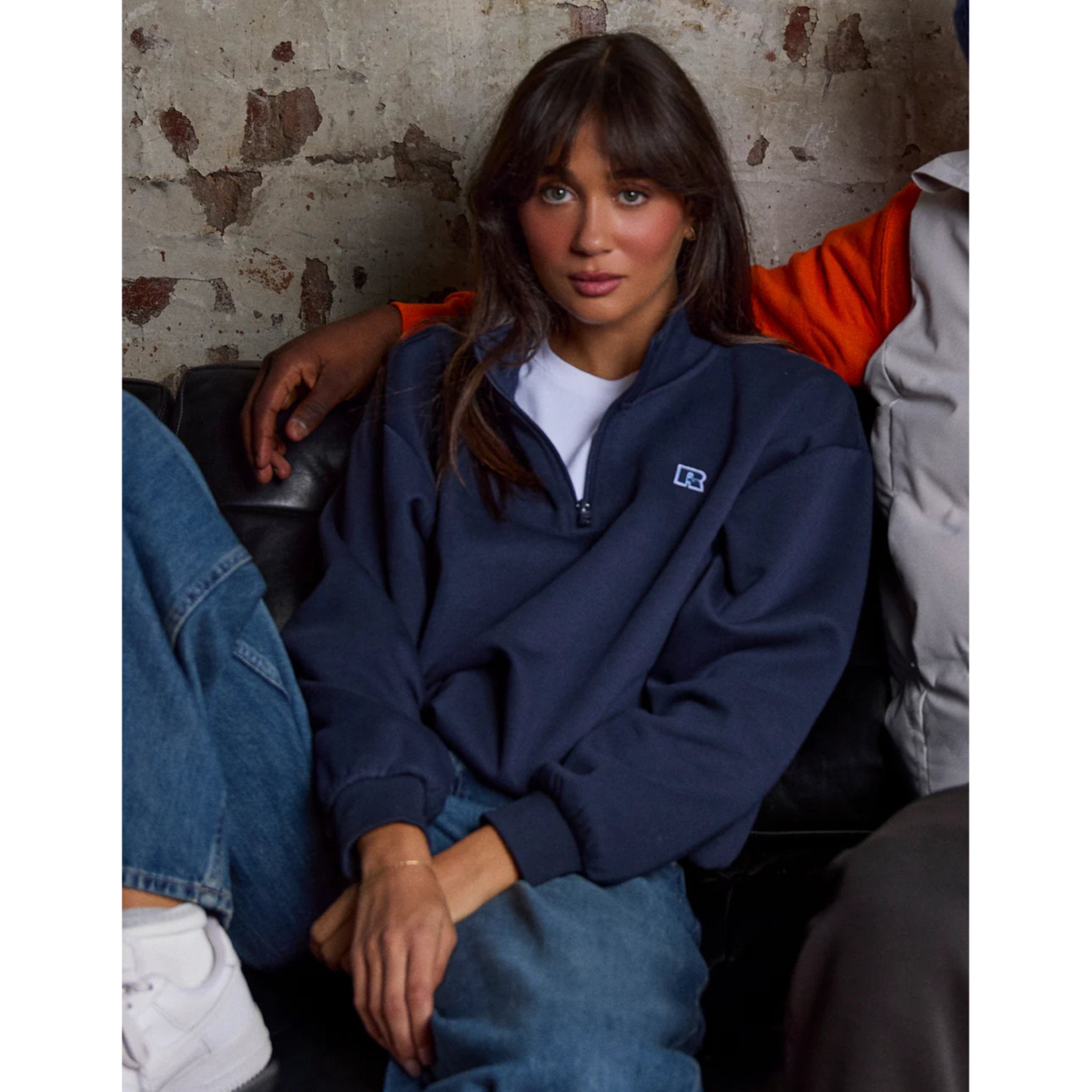Russell Athletic R Logo Womens Quarter Zip