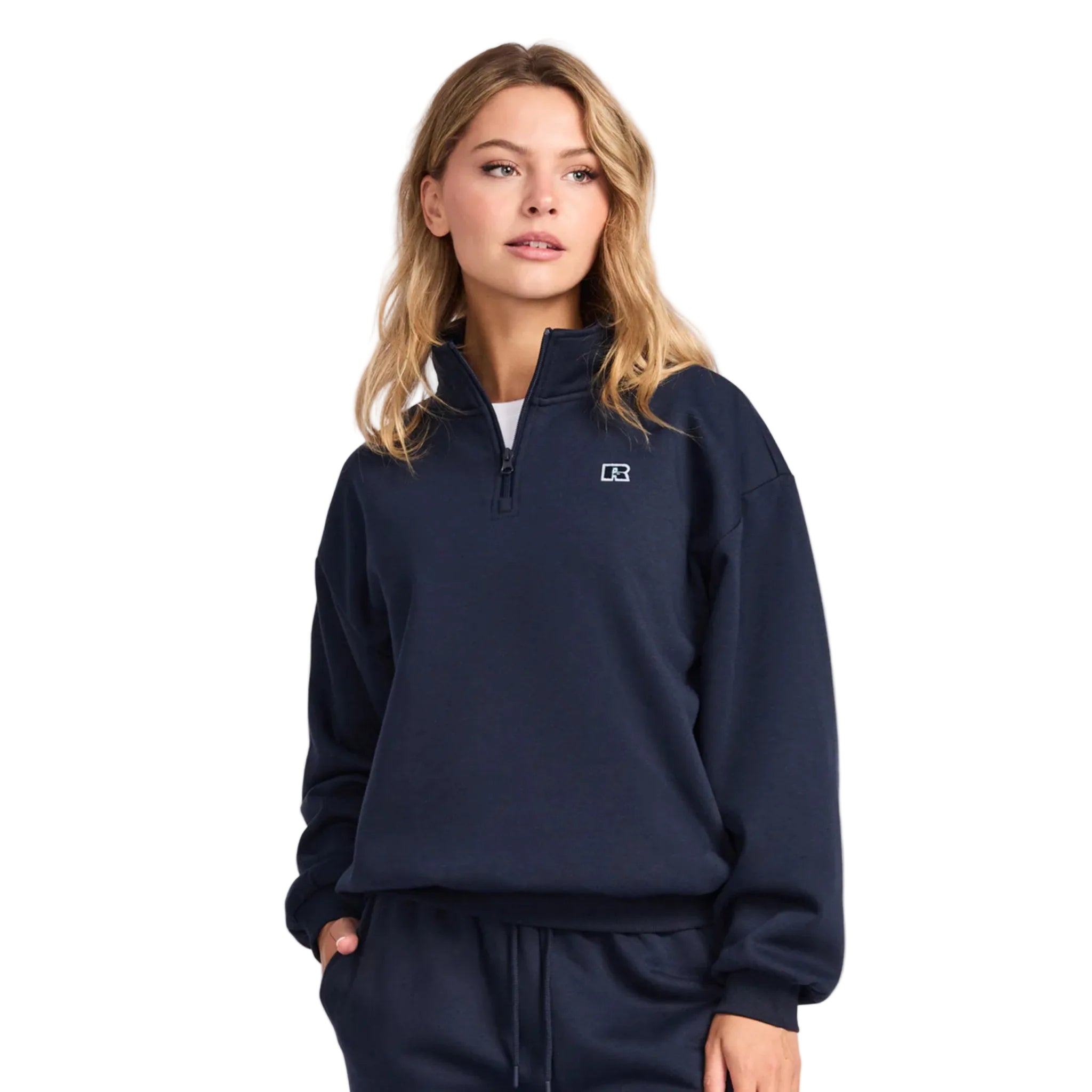 Russell Athletic R Logo Womens Quarter Zip