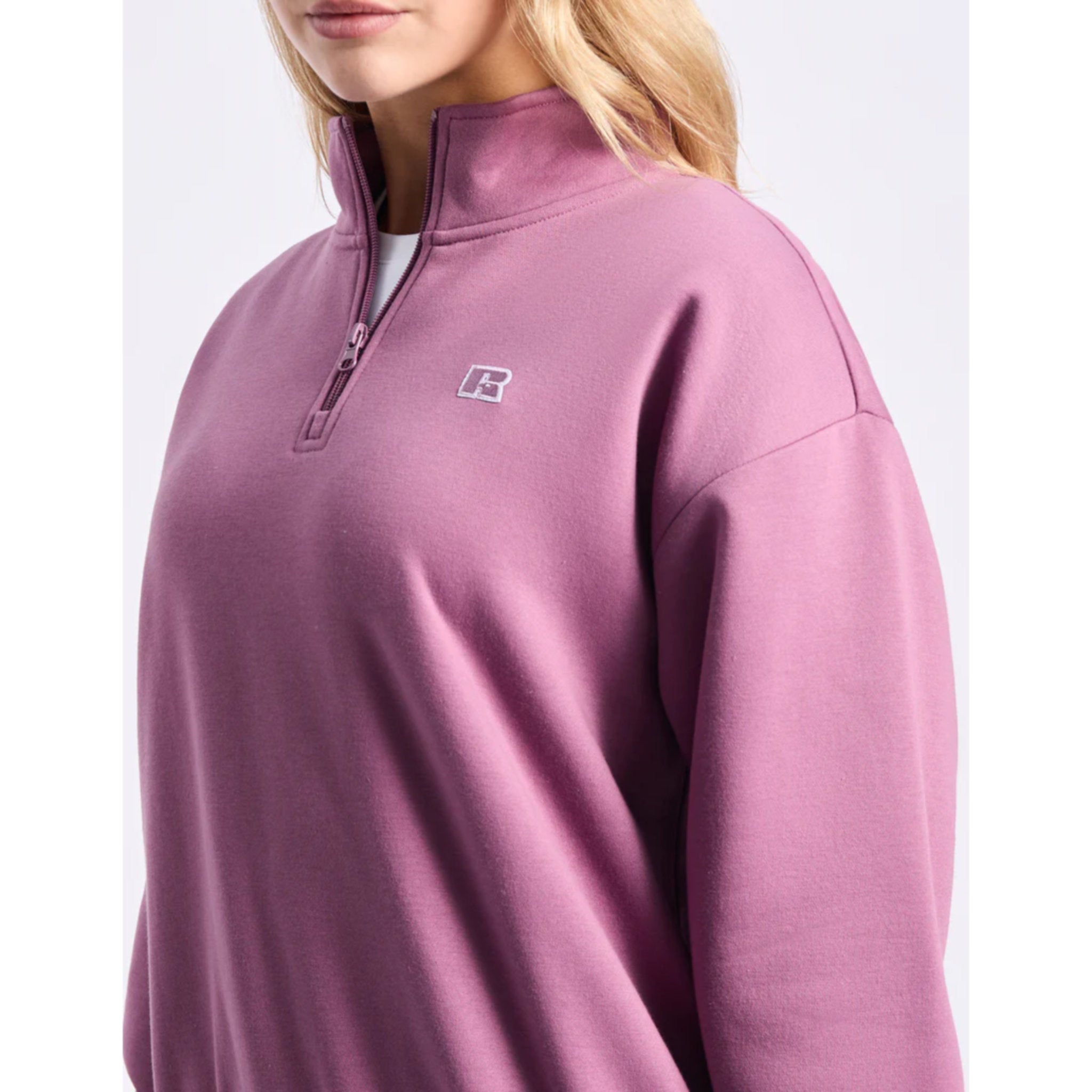 Russell Athletic R Logo Womens Quarter Zip